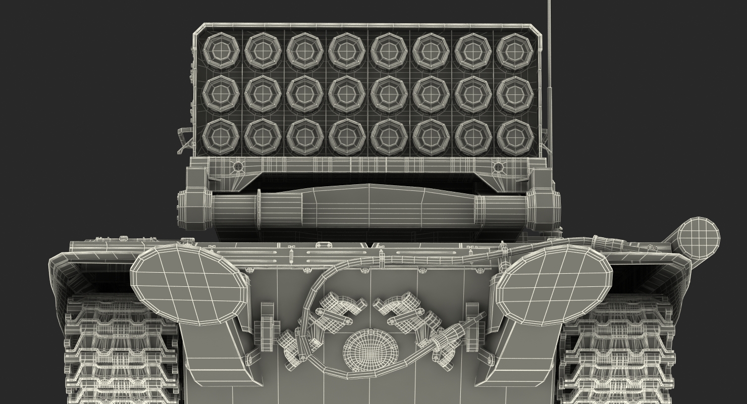 Heavy Fire Throwing TOS 1A System Desert Rigged 3D