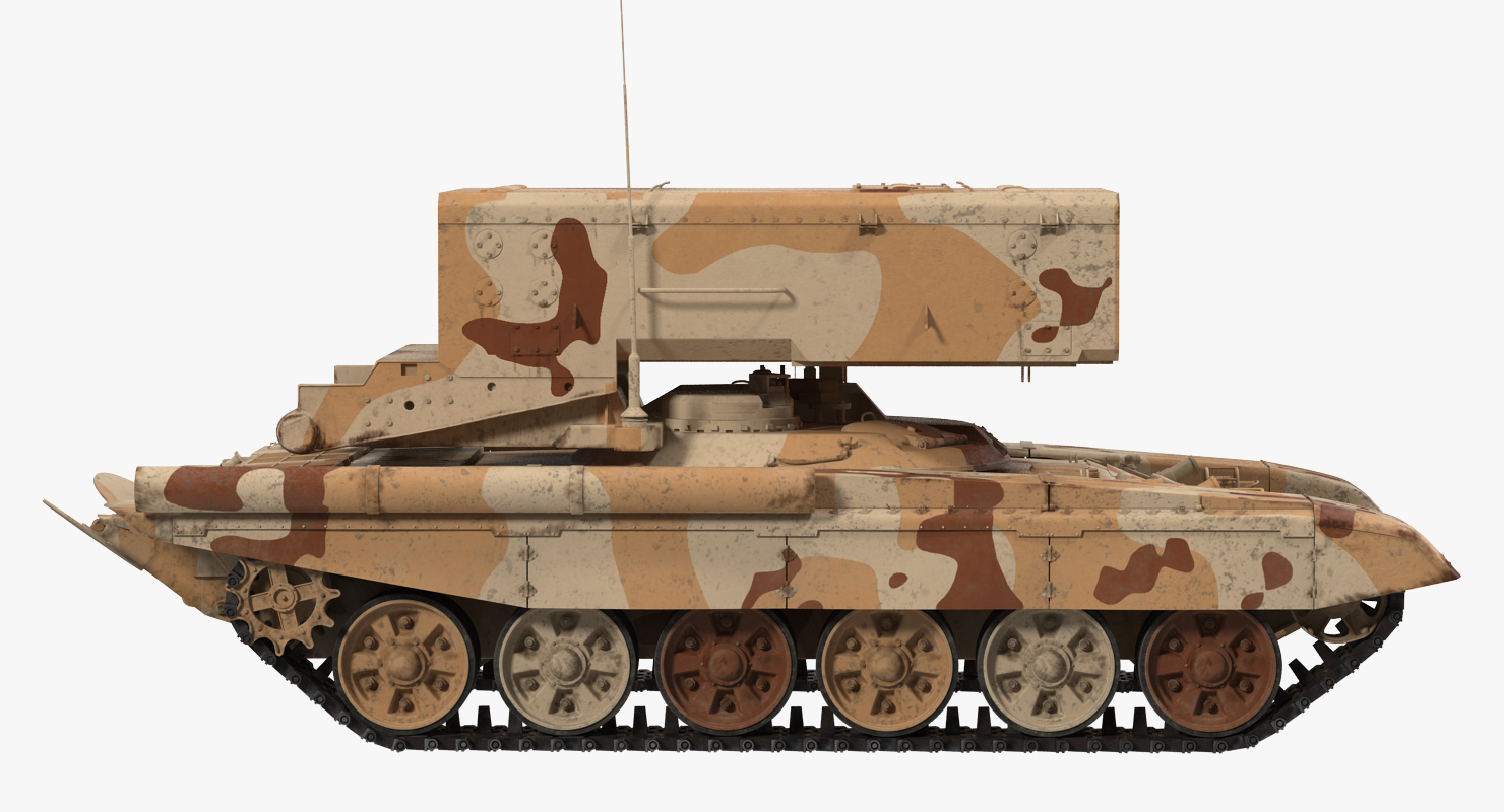 Heavy Fire Throwing TOS 1A System Desert Rigged 3D