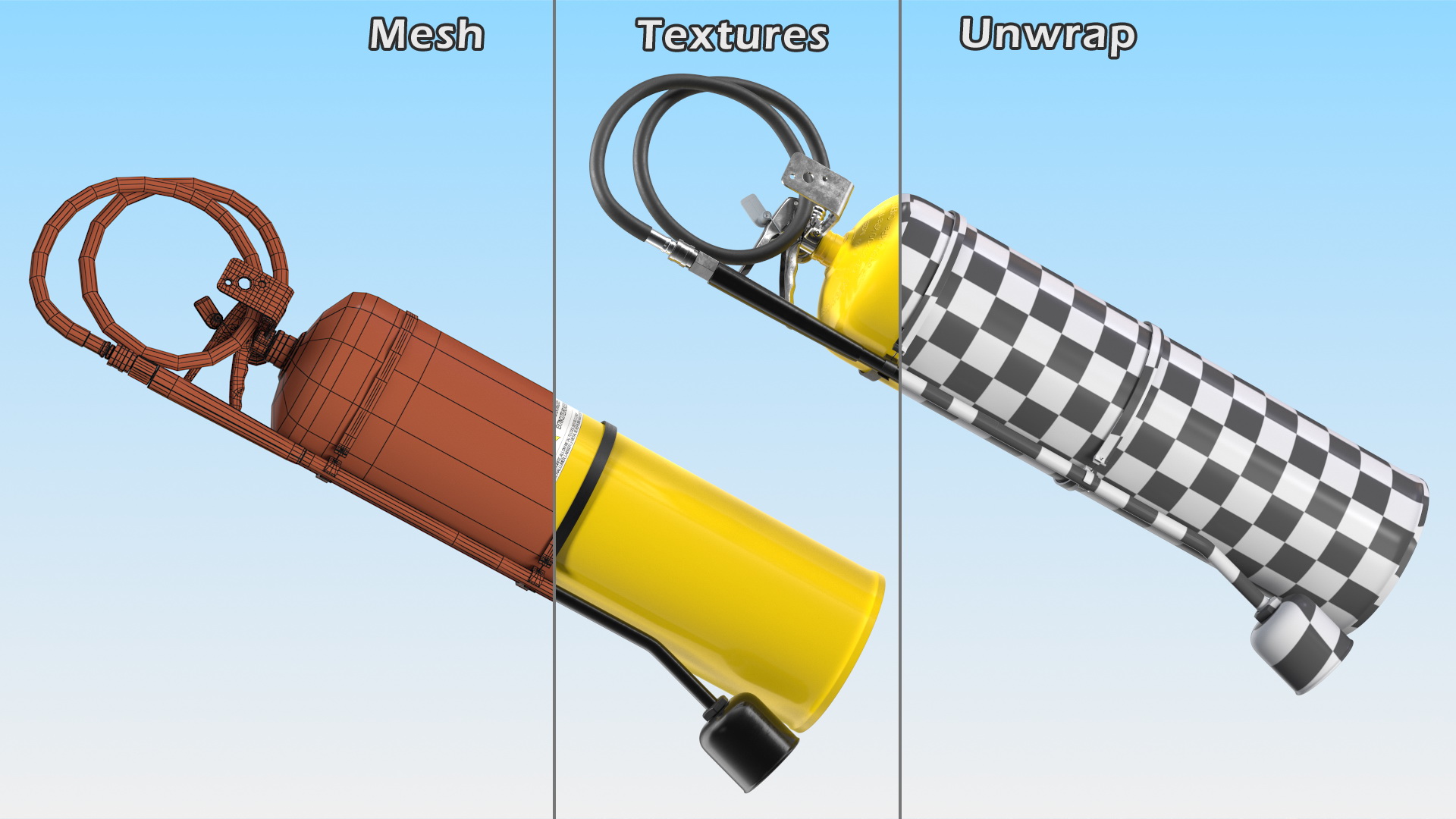 Class D Copper Powder Fire Extinguisher 3D model