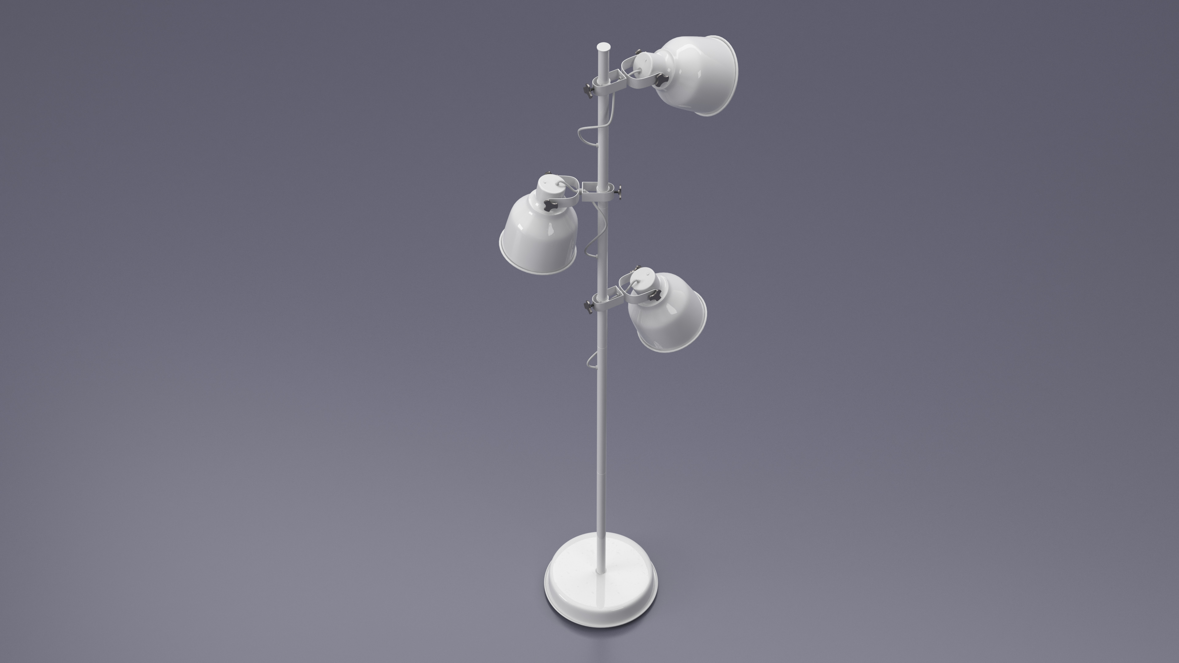 Modern Three-Point Floor Lamp 3D model