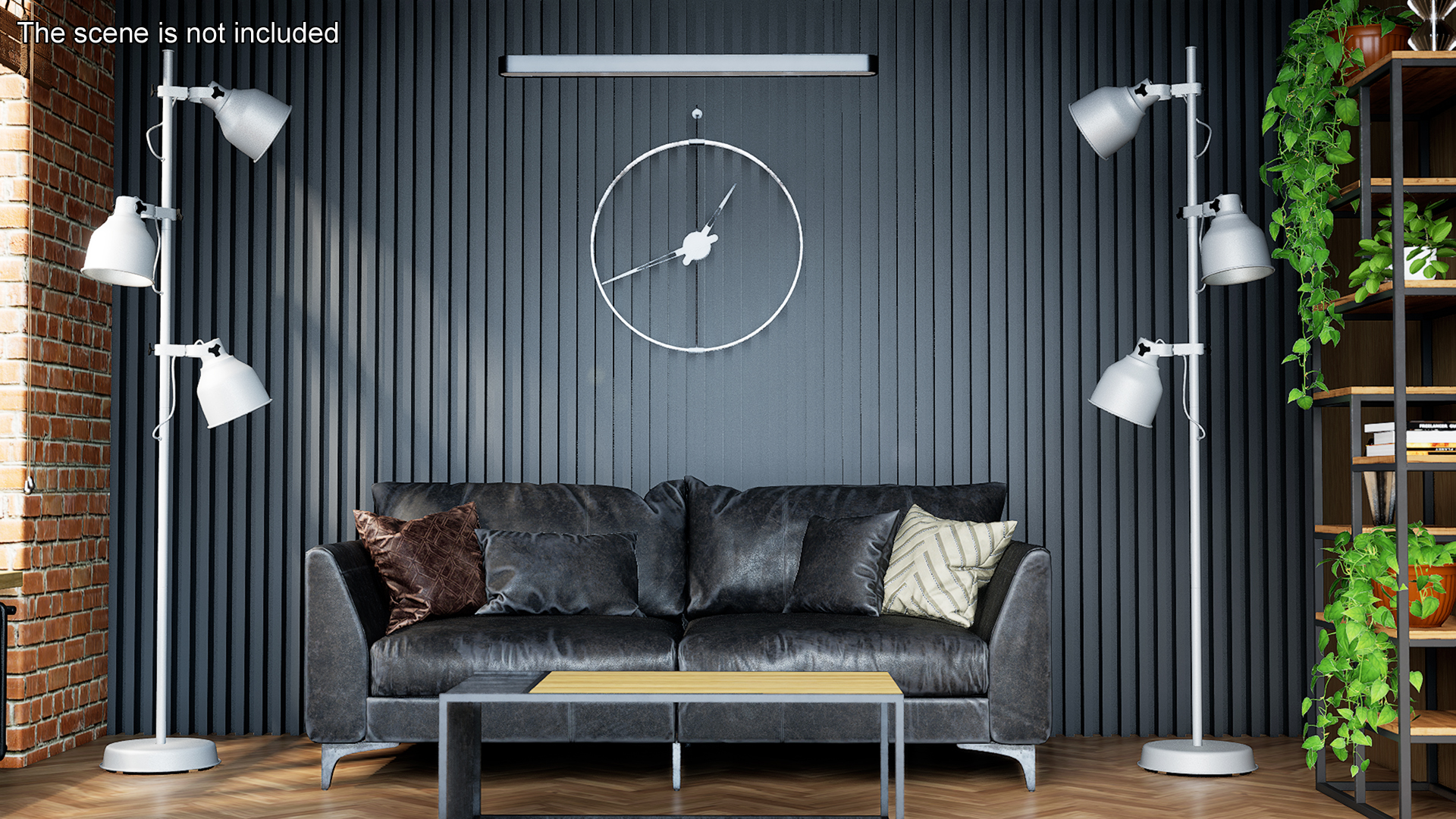 Modern Three-Point Floor Lamp 3D model
