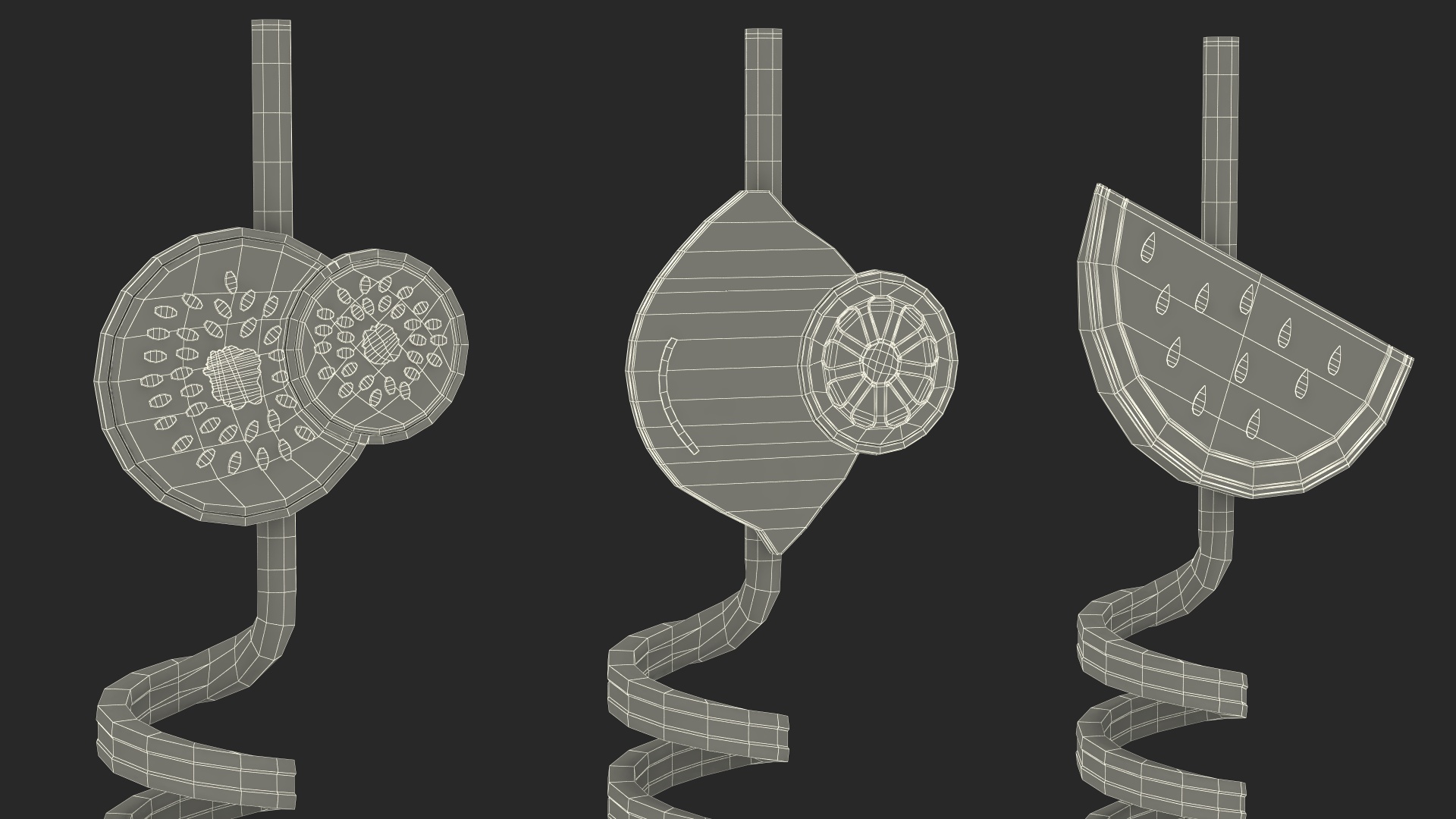 Transparent Plastic Straws with Fruit Tags 3D