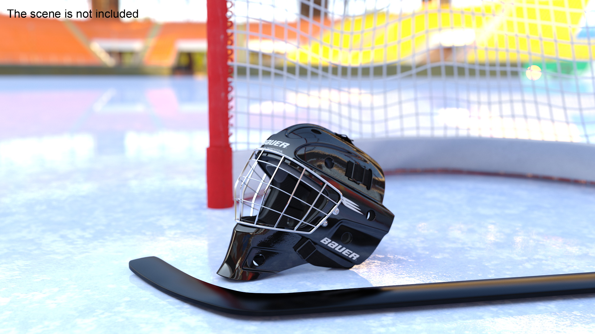 3D model Bauer Ice Hockey Goalie Helmet with Cage
