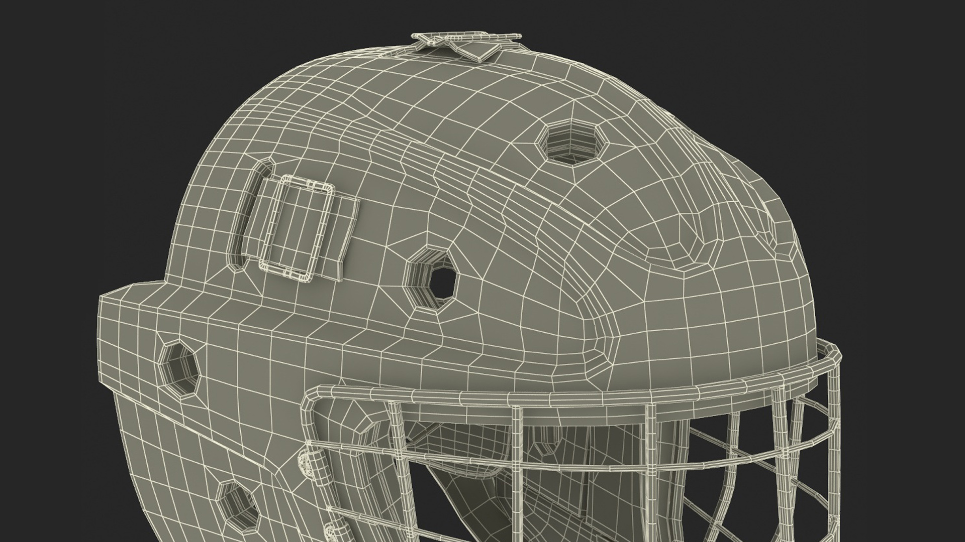 3D model Bauer Ice Hockey Goalie Helmet with Cage