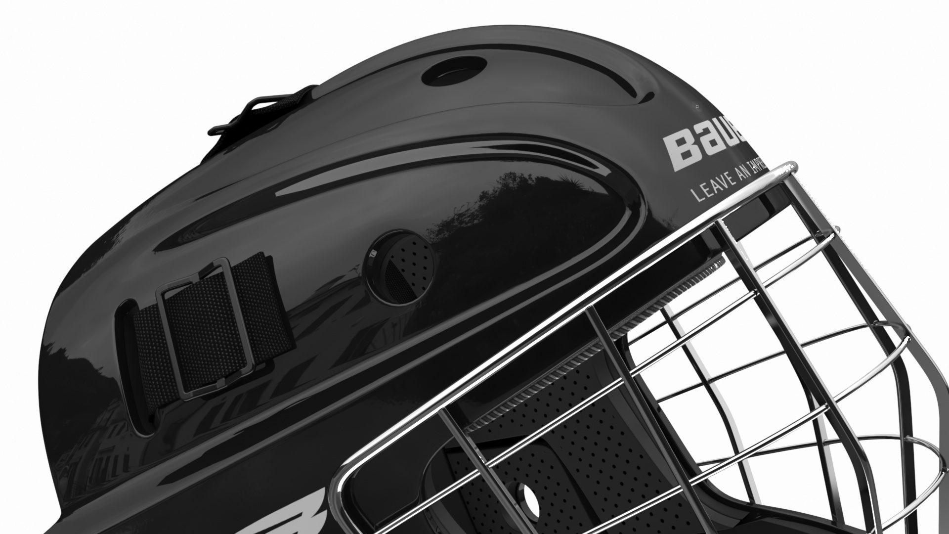 3D model Bauer Ice Hockey Goalie Helmet with Cage