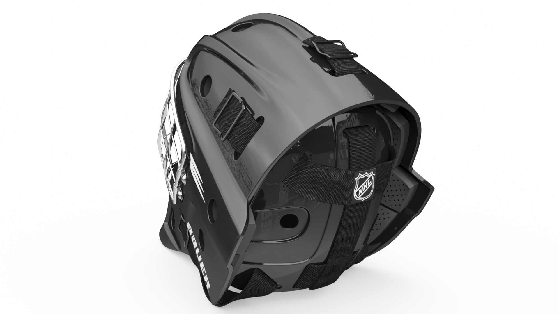 3D model Bauer Ice Hockey Goalie Helmet with Cage