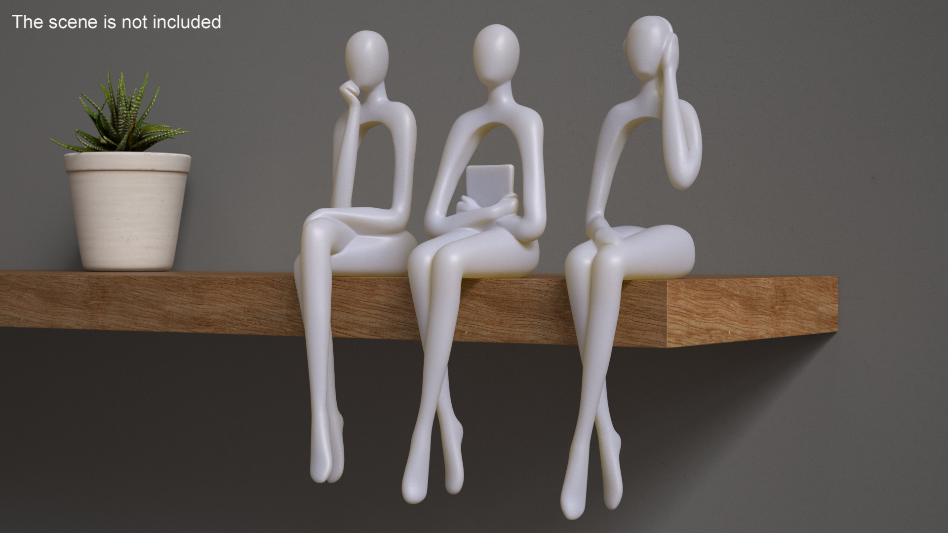 3D model Home Decor White Plastic Human Sculpture