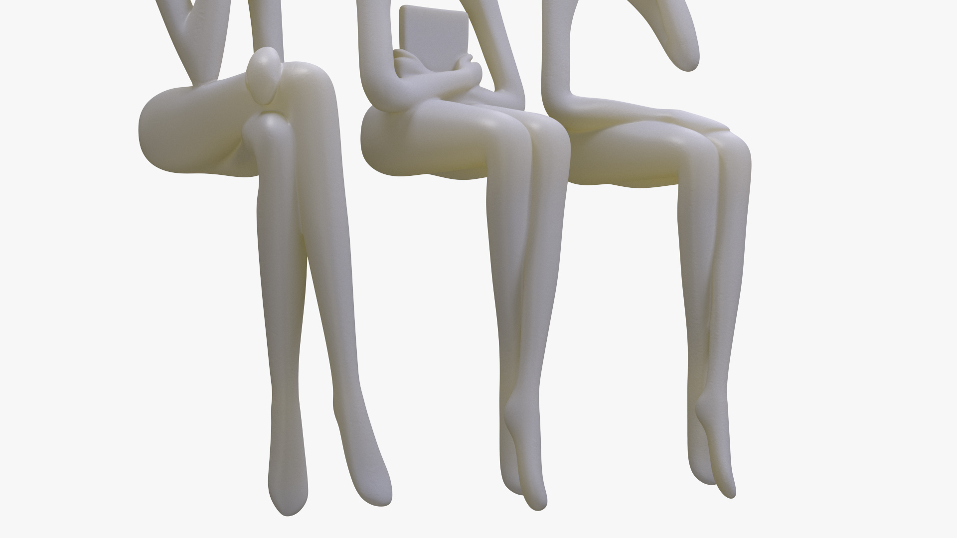 3D model Home Decor White Plastic Human Sculpture