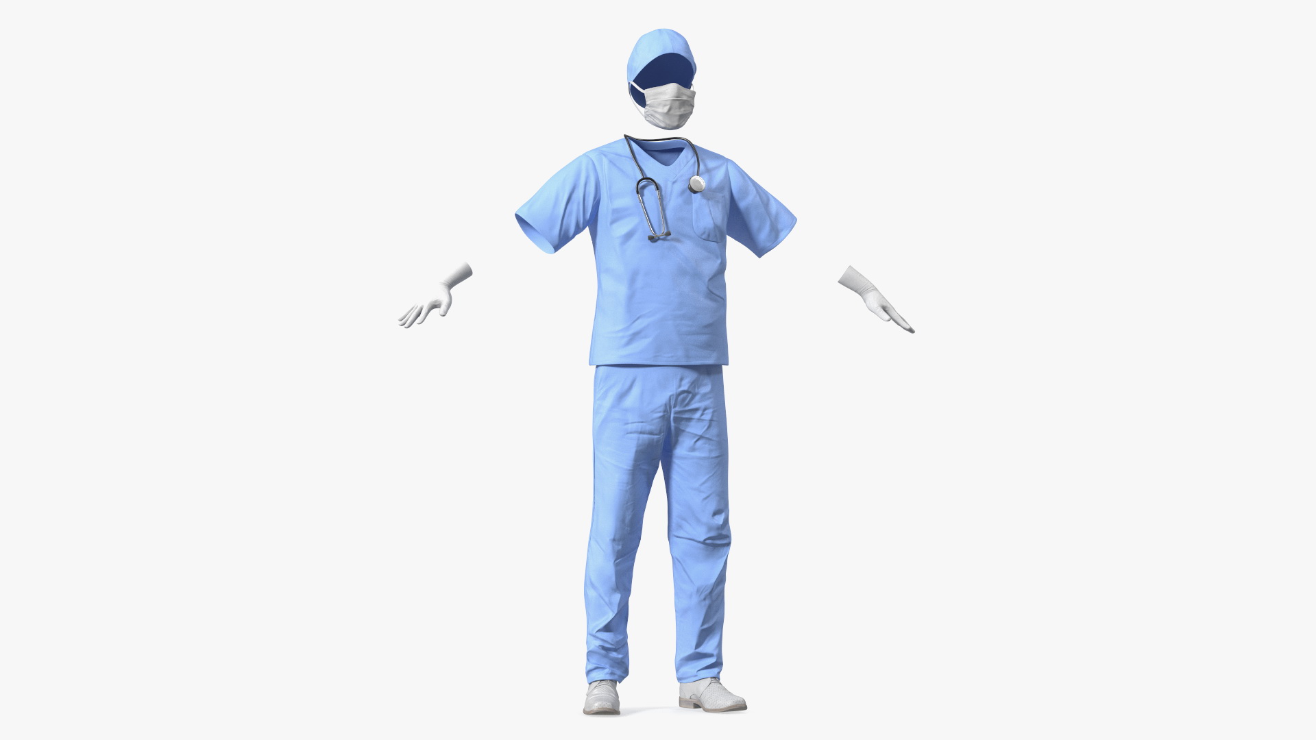 Doctor Costume Blue 3D model