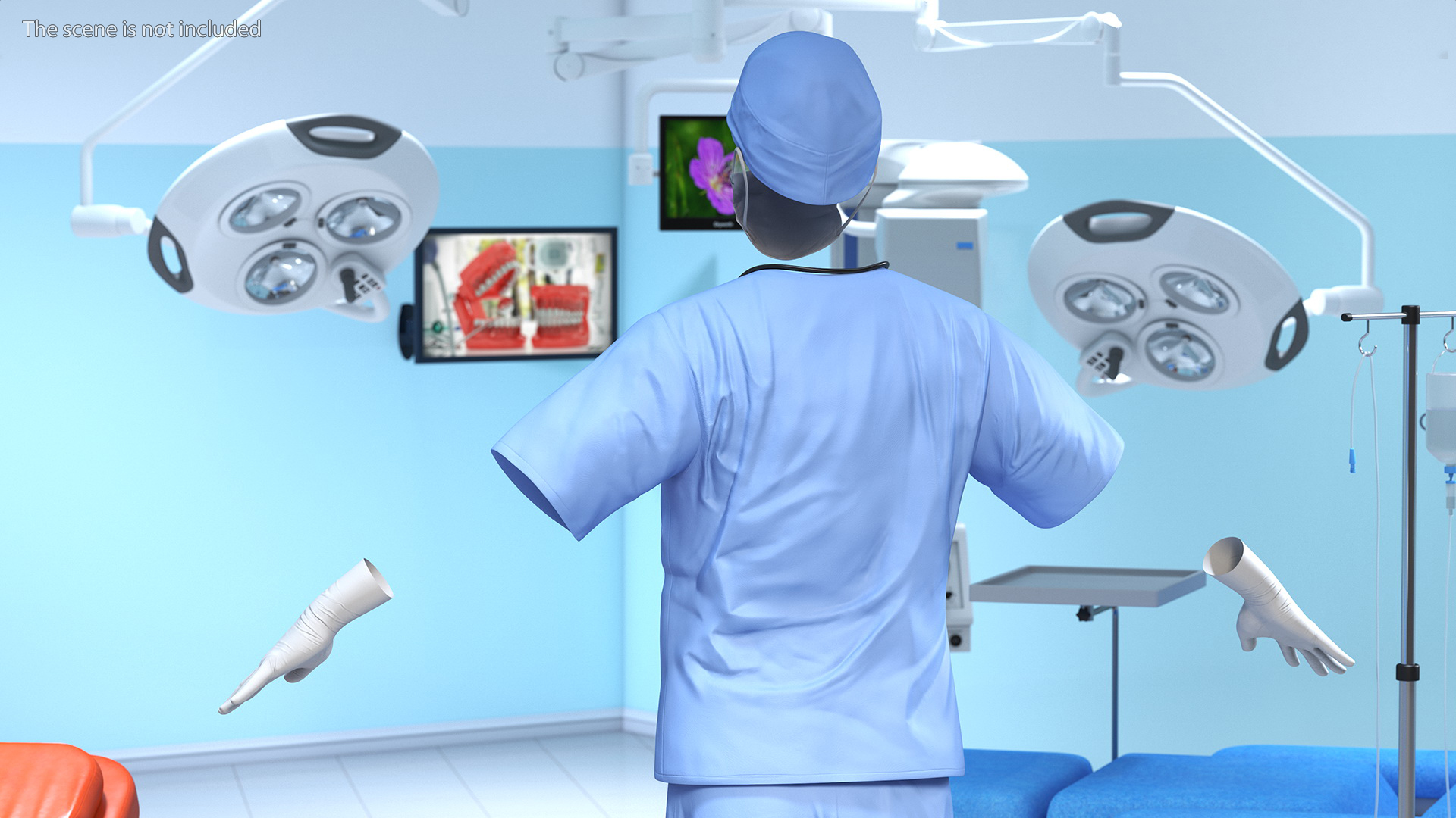 Doctor Costume Blue 3D model