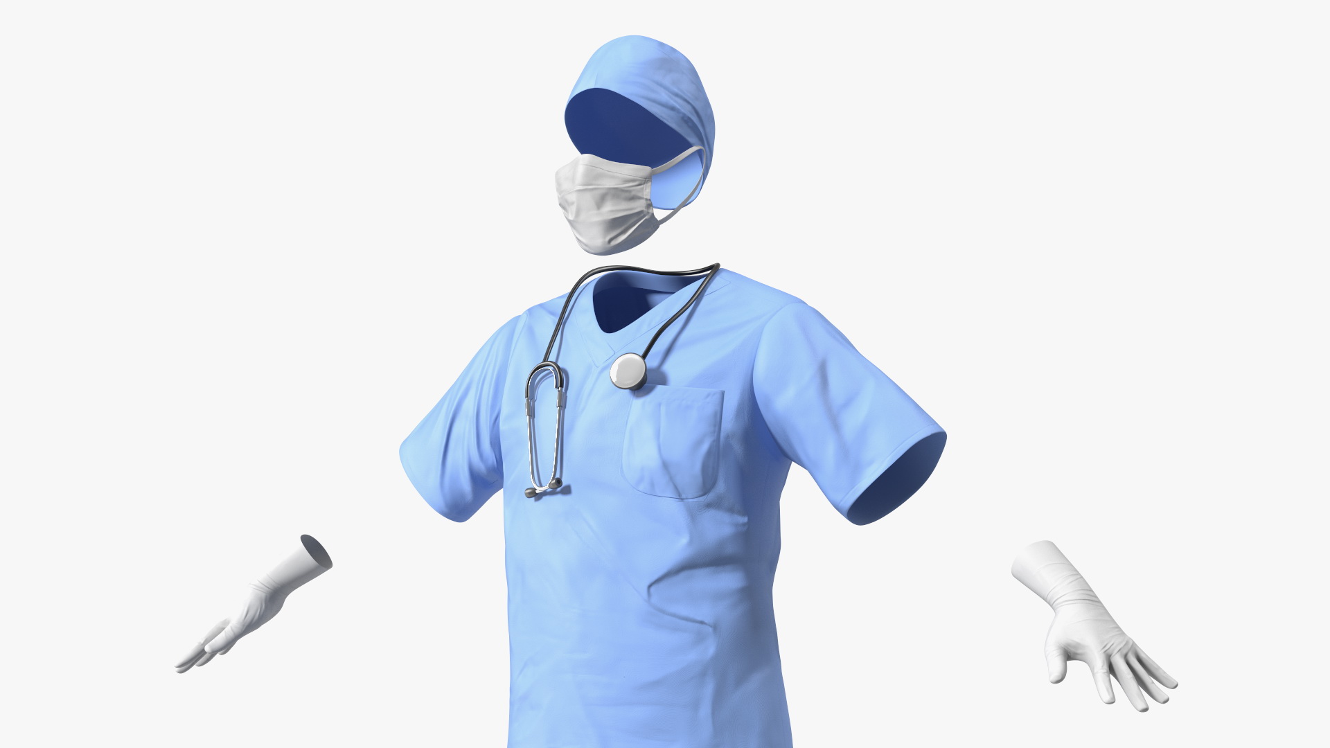 Doctor Costume Blue 3D model