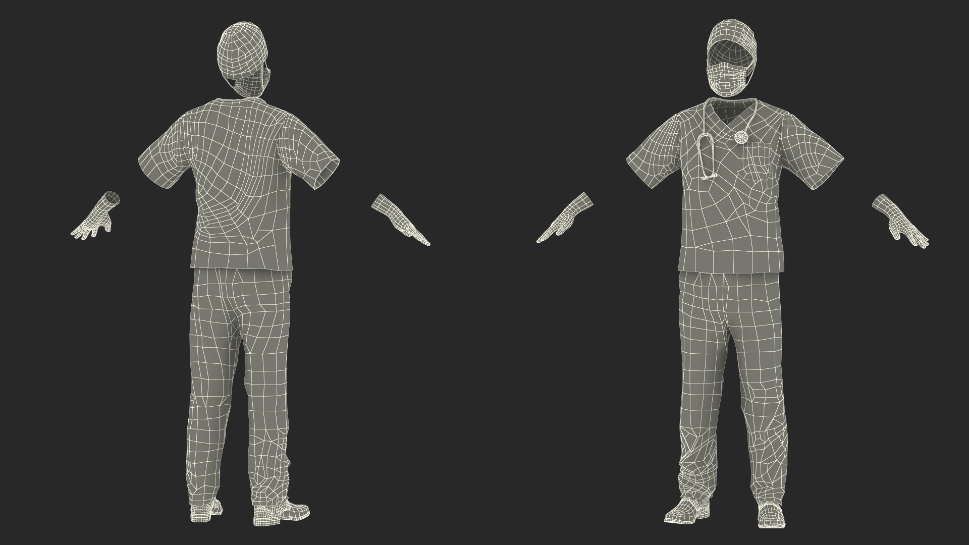 Doctor Costume Blue 3D model
