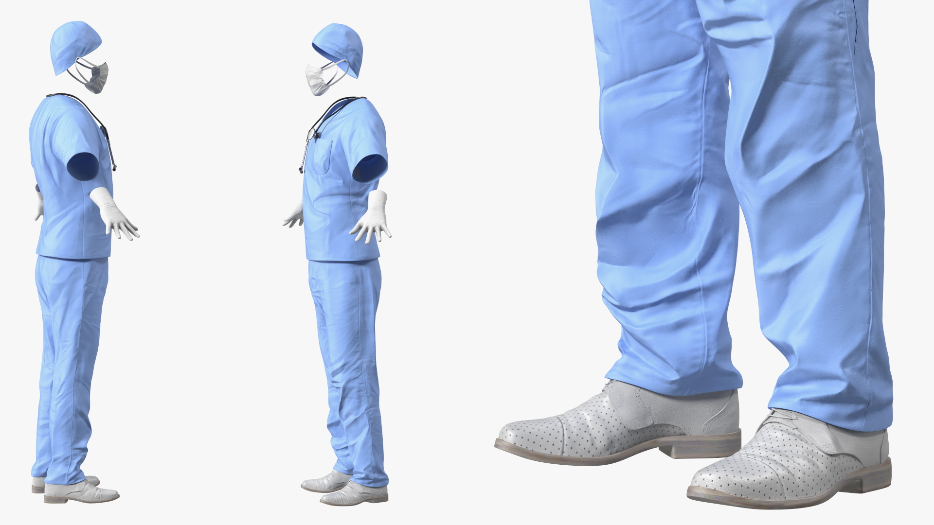 Doctor Costume Blue 3D model
