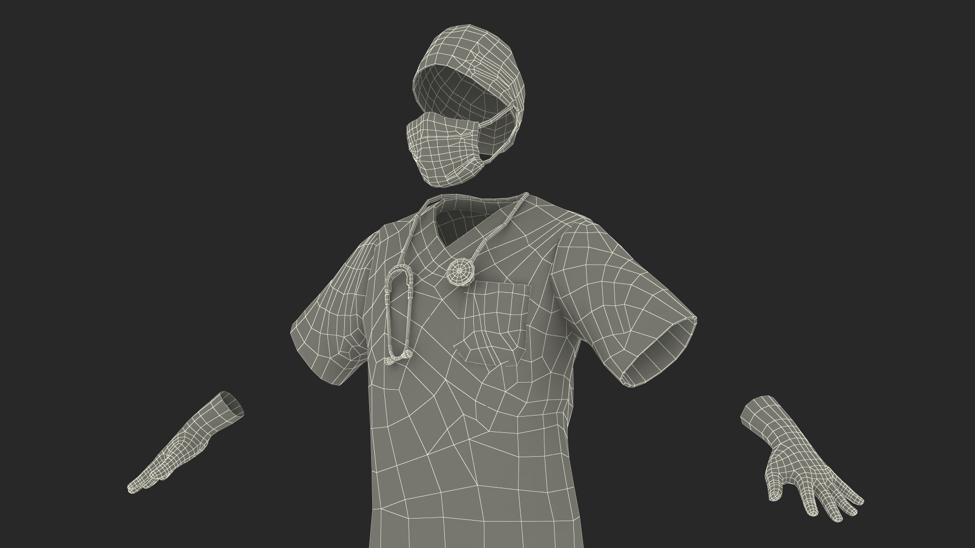 Doctor Costume Blue 3D model