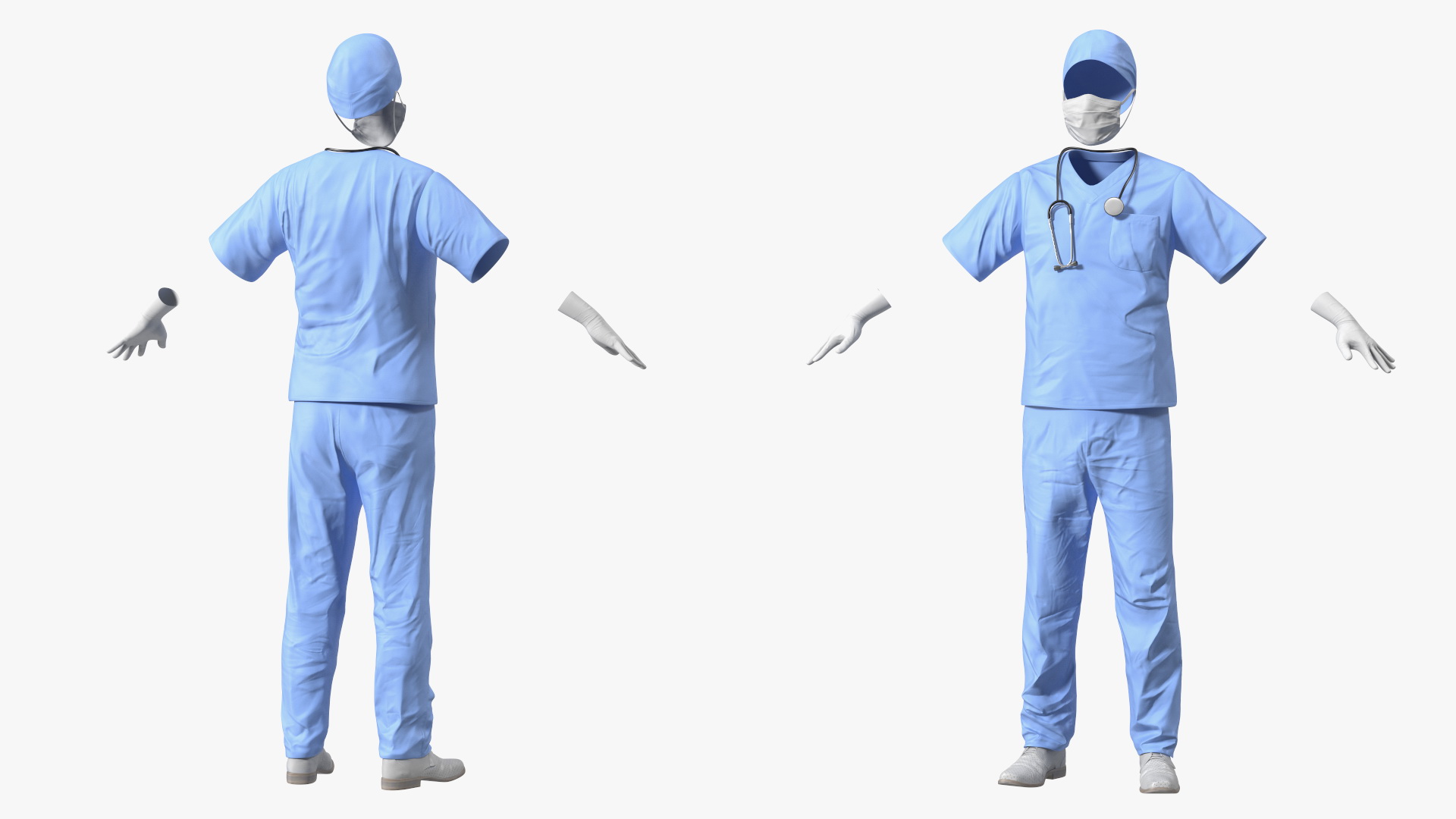 Doctor Costume Blue 3D model