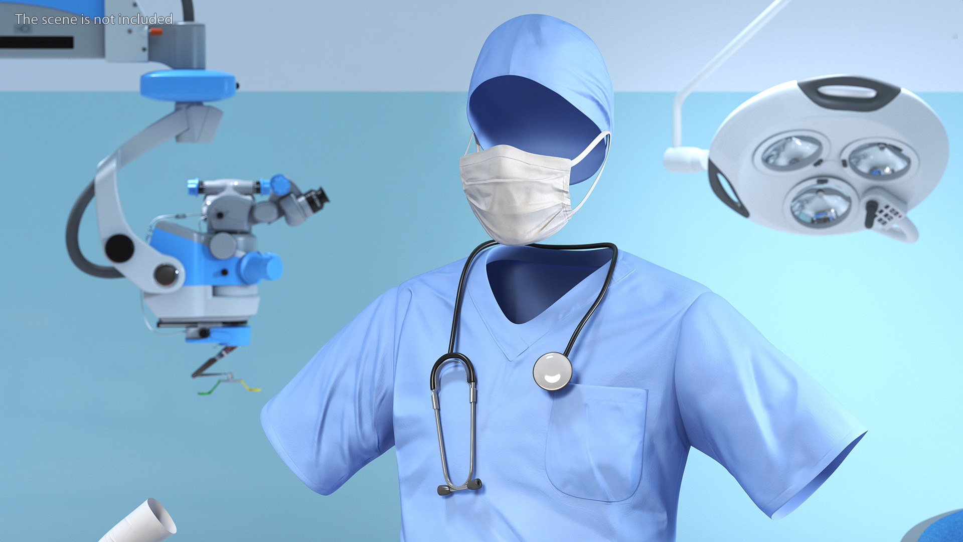 Doctor Costume Blue 3D model