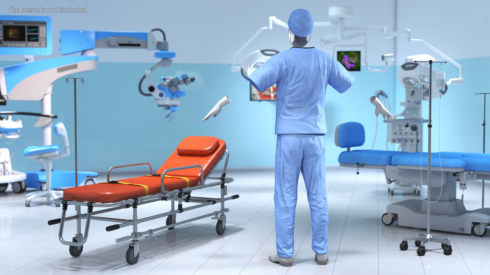 Doctor Costume Blue 3D model