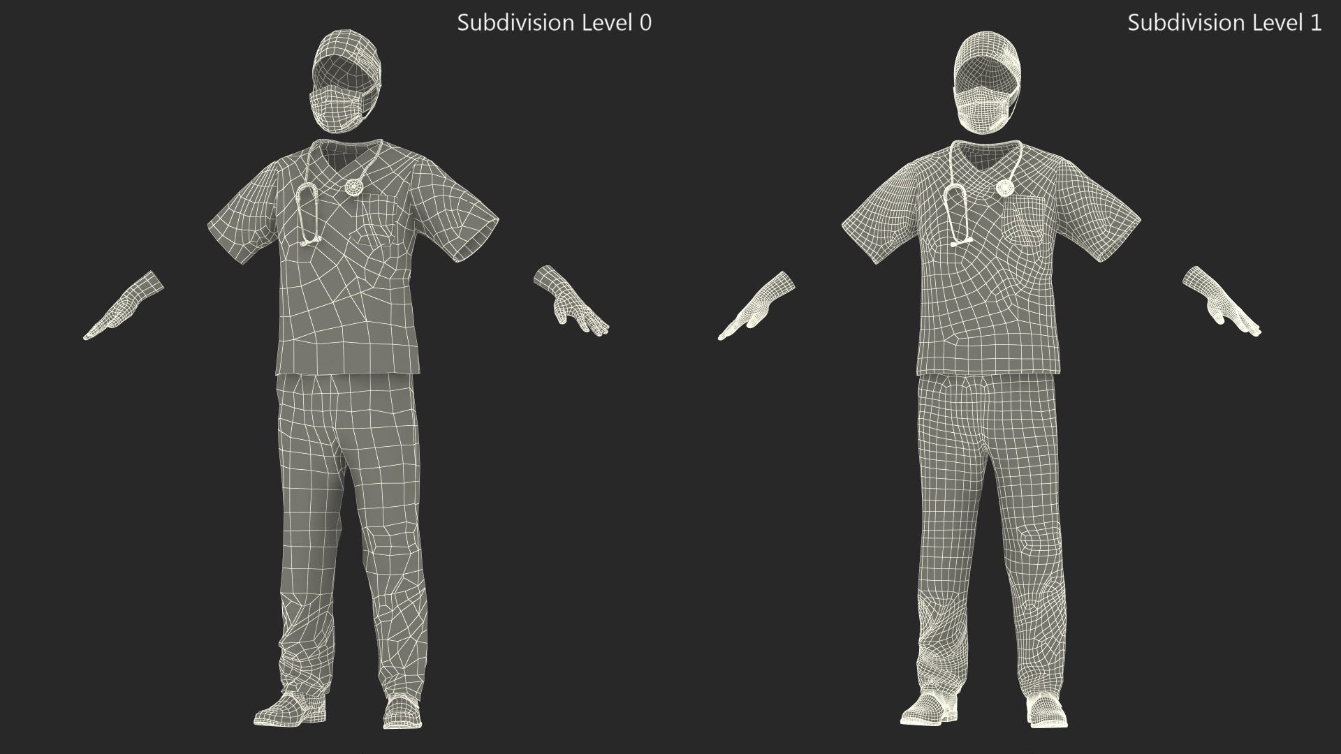 Doctor Costume Blue 3D model