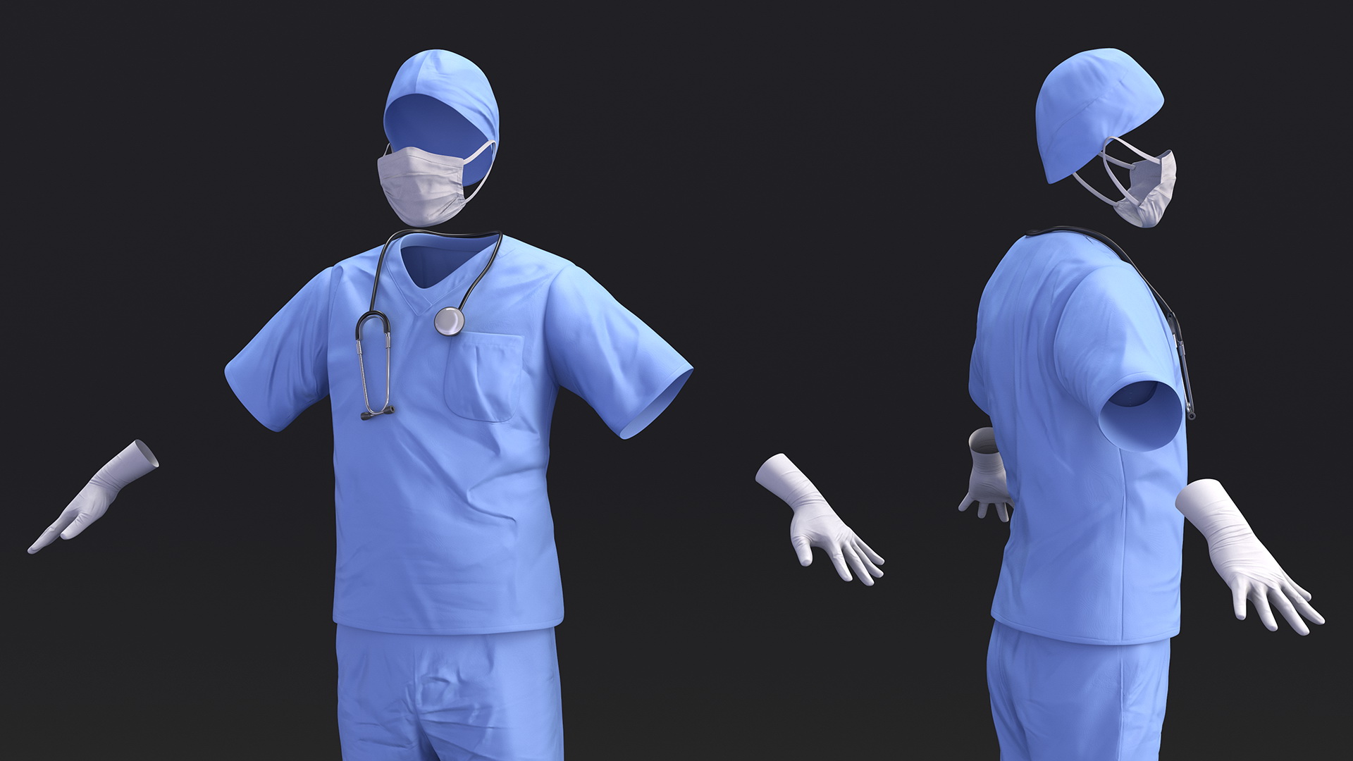 Doctor Costume Blue 3D model