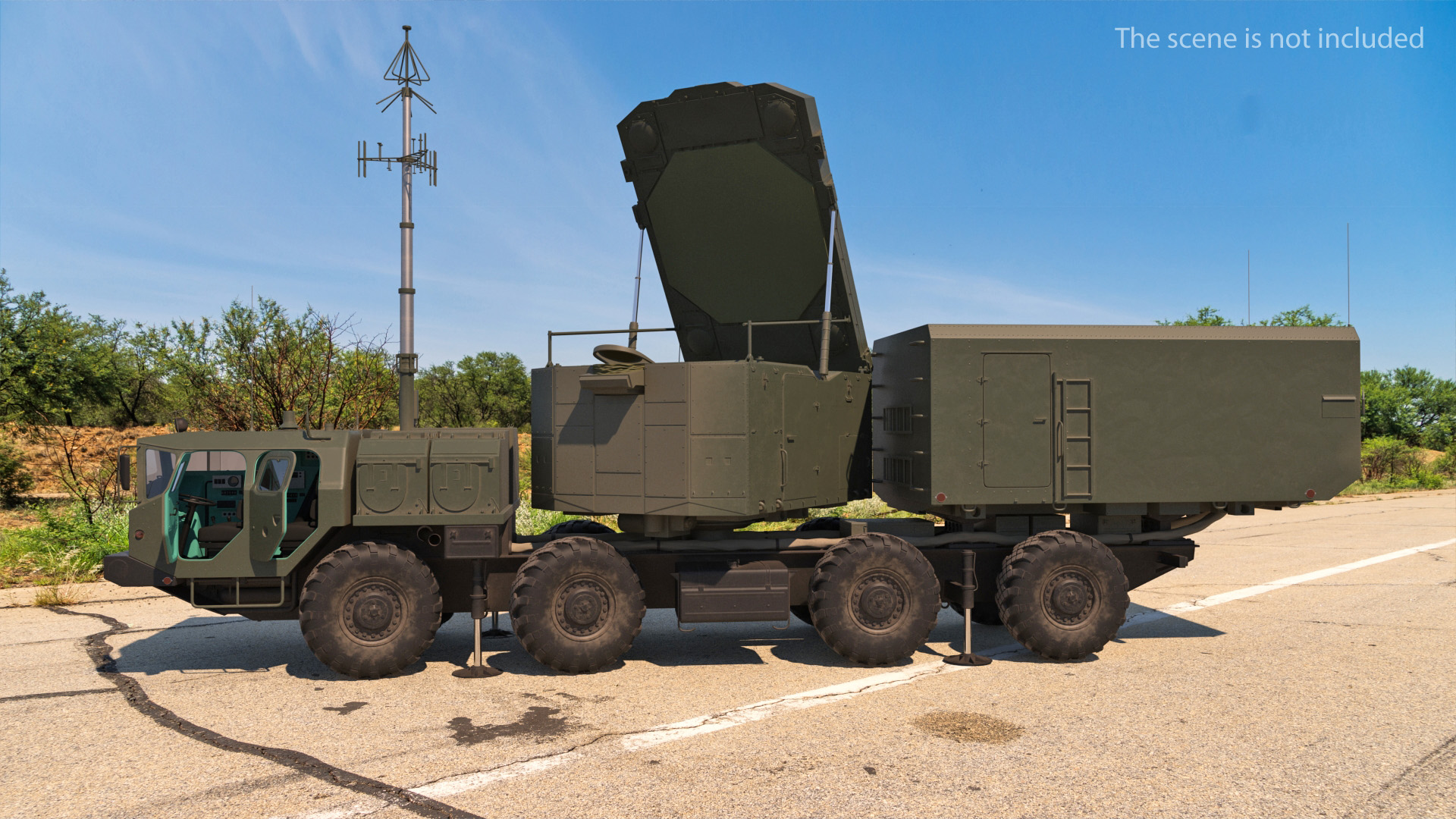 3D model Flap Lid B S300 Missile Guidance Radar Rigged
