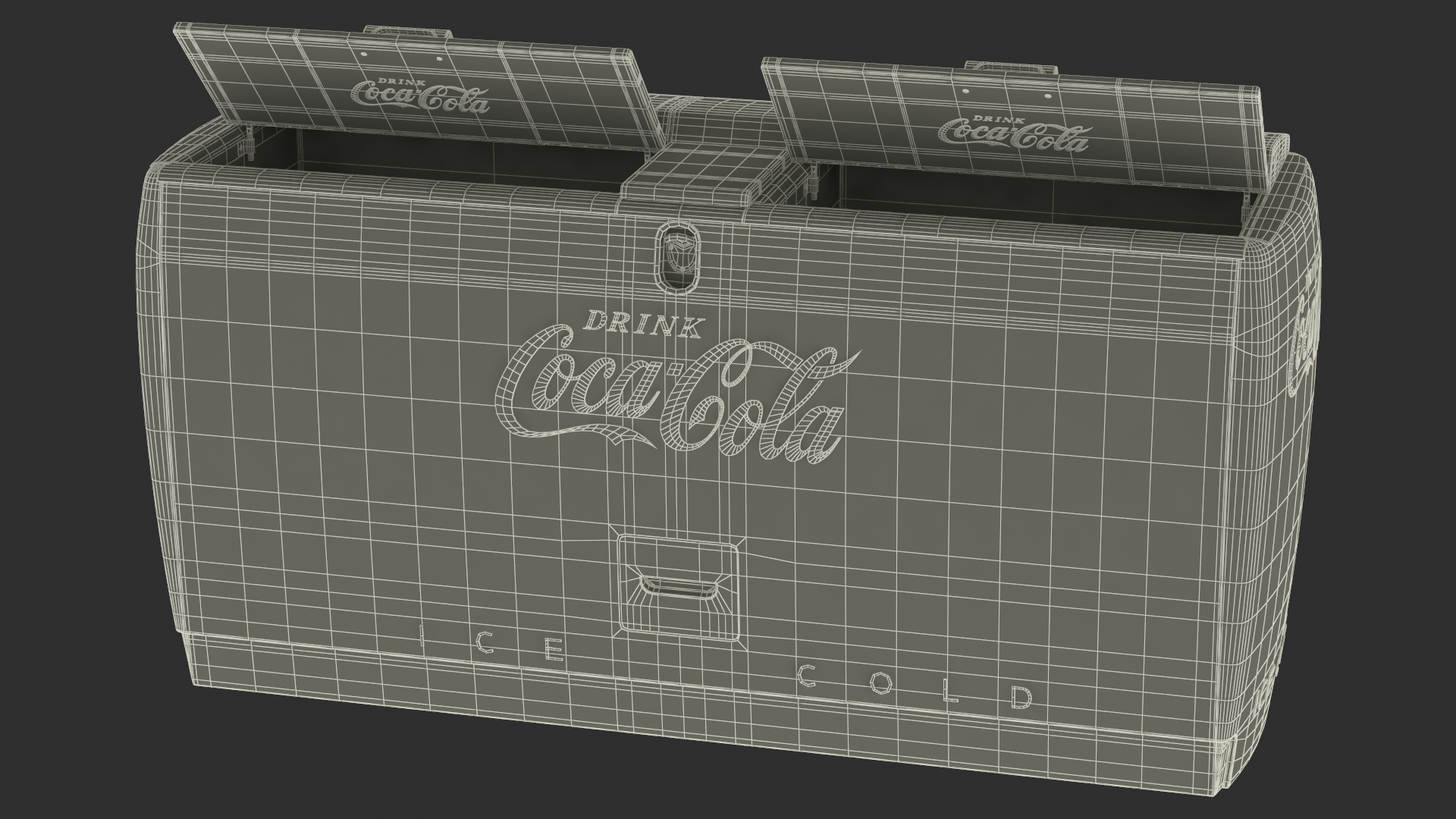 3D model Double Cooler with Coca Cola Inside