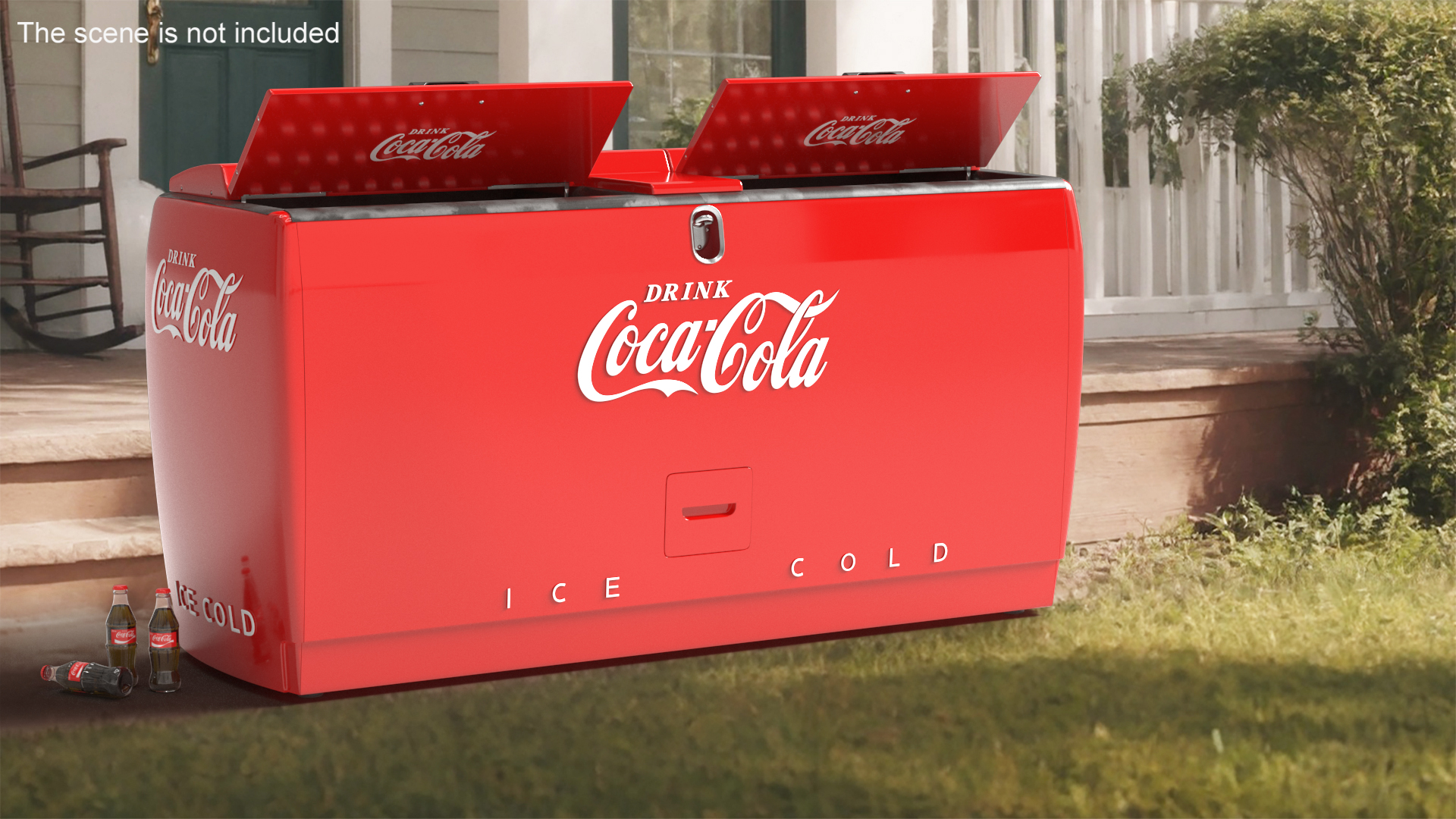 3D model Double Cooler with Coca Cola Inside
