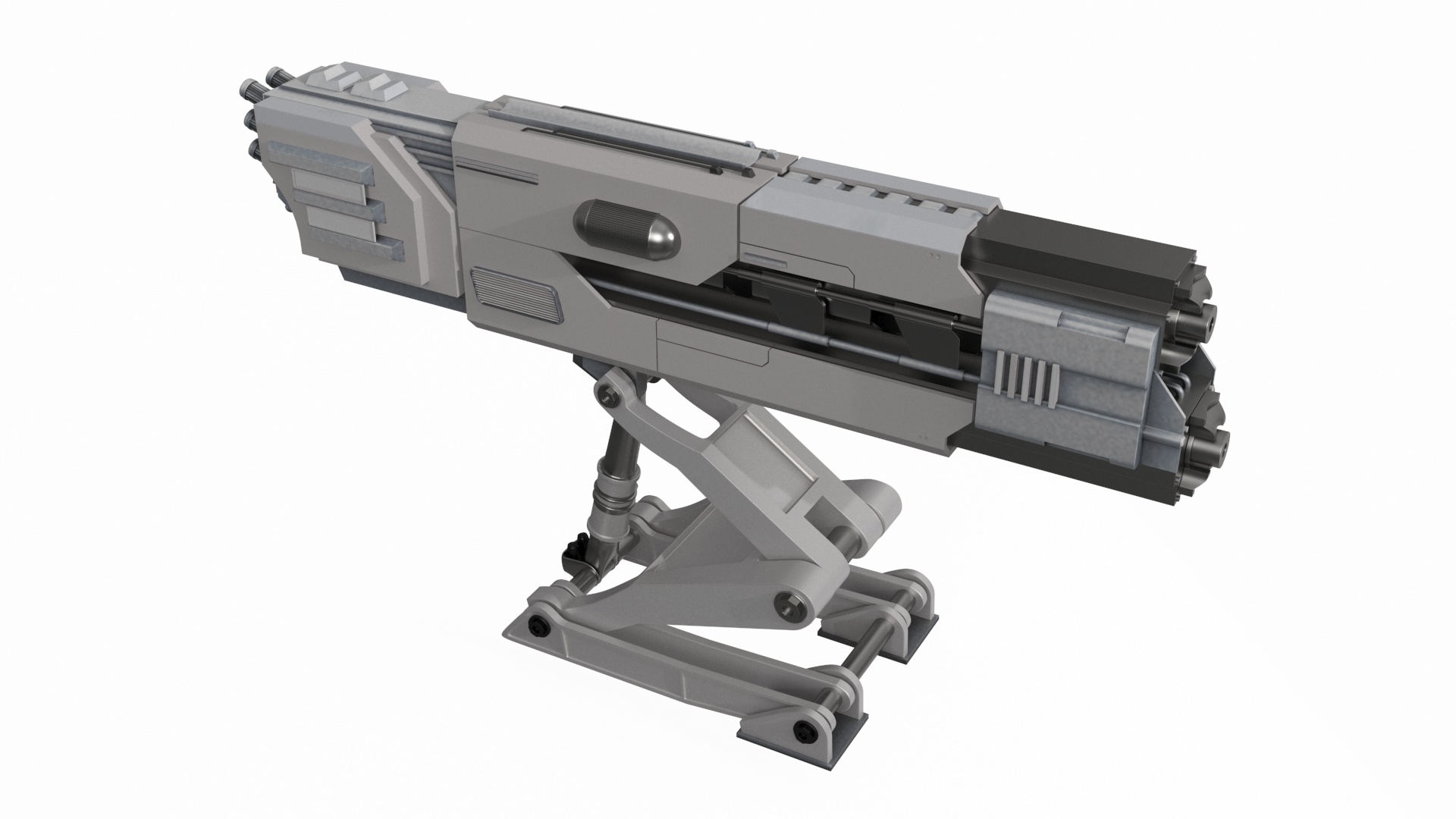 3D model Sci Fi Heavy Turret White