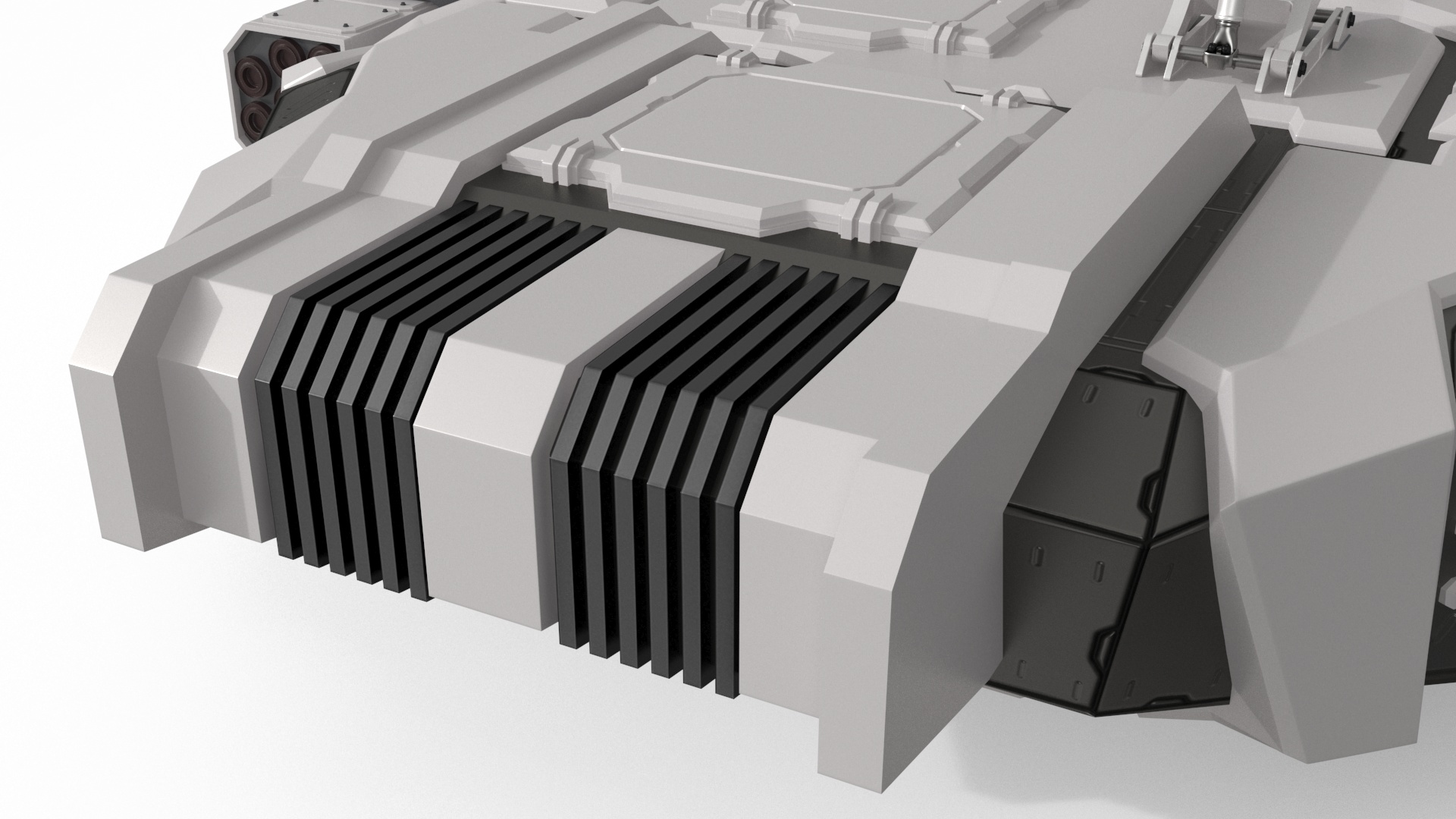 3D model Sci Fi Heavy Turret White