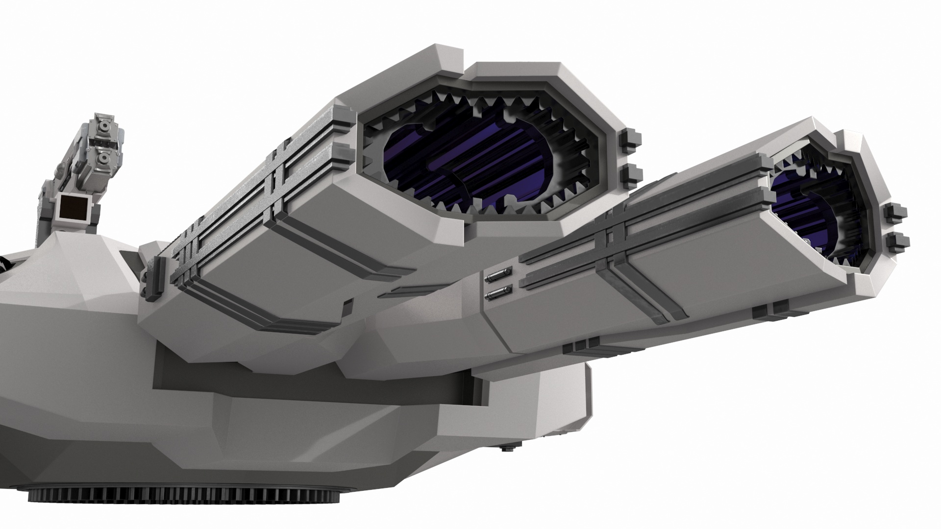 3D model Sci Fi Heavy Turret White