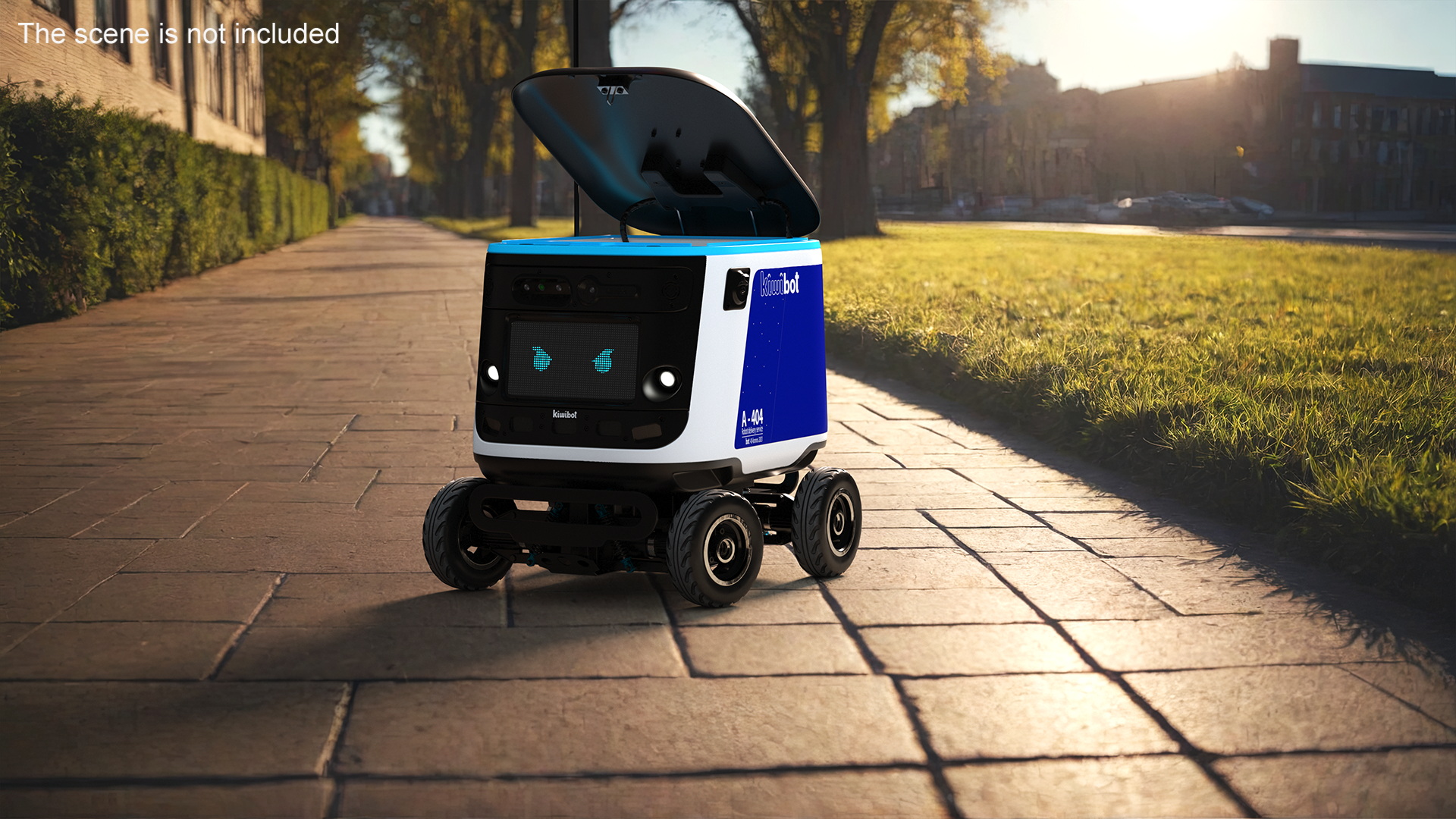 Delivery Robot Kiwibot Blue 3D