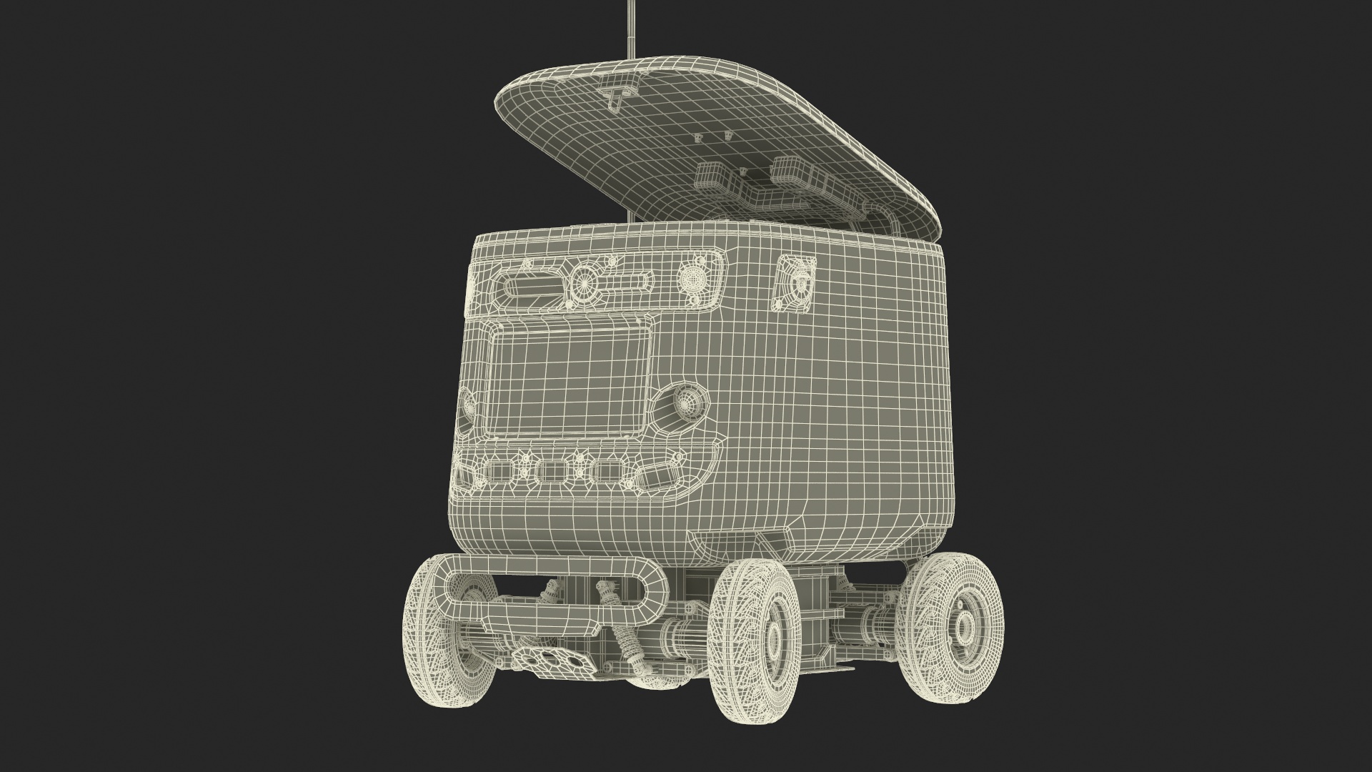 Delivery Robot Kiwibot Blue 3D