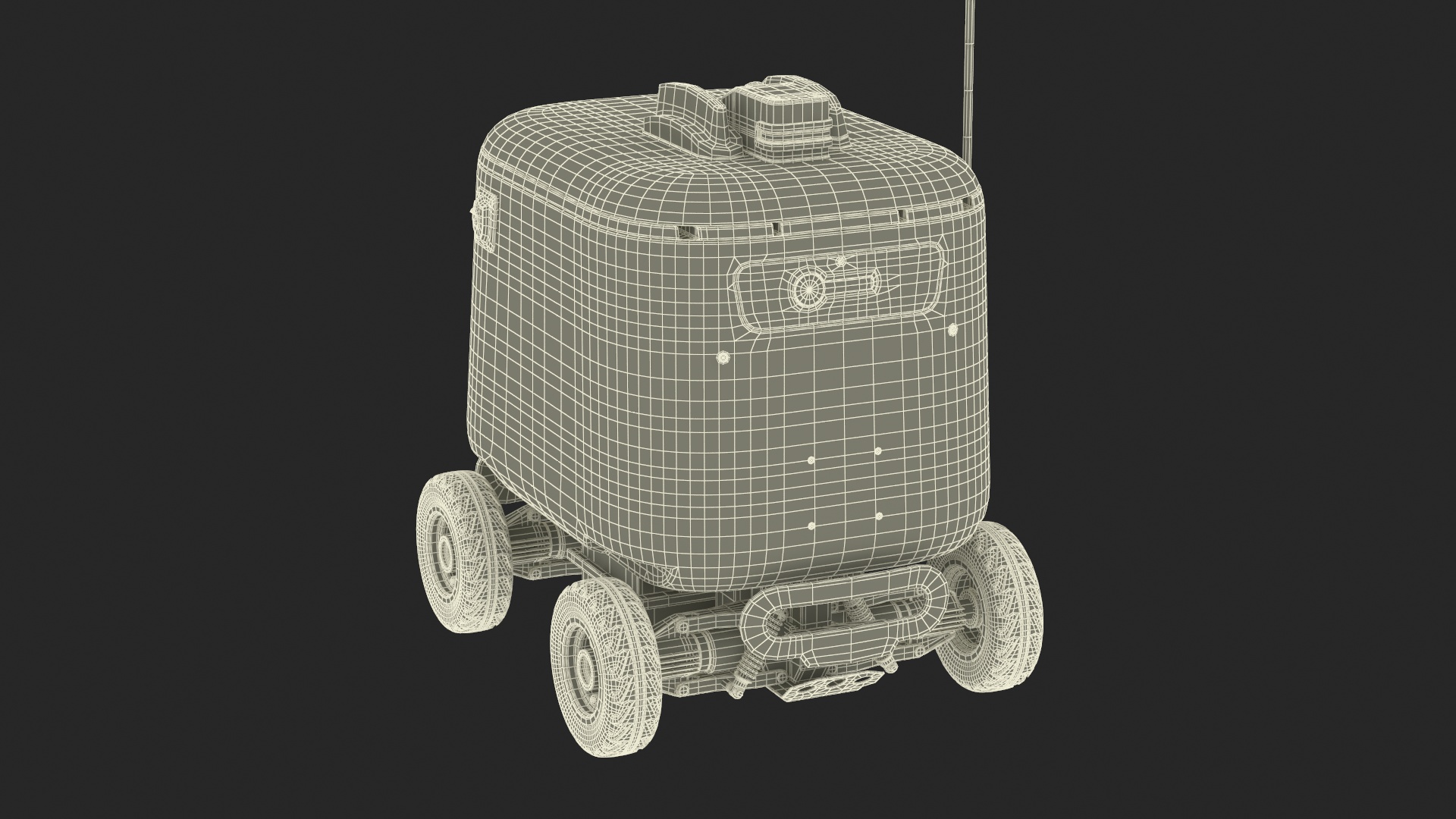 Delivery Robot Kiwibot Blue 3D
