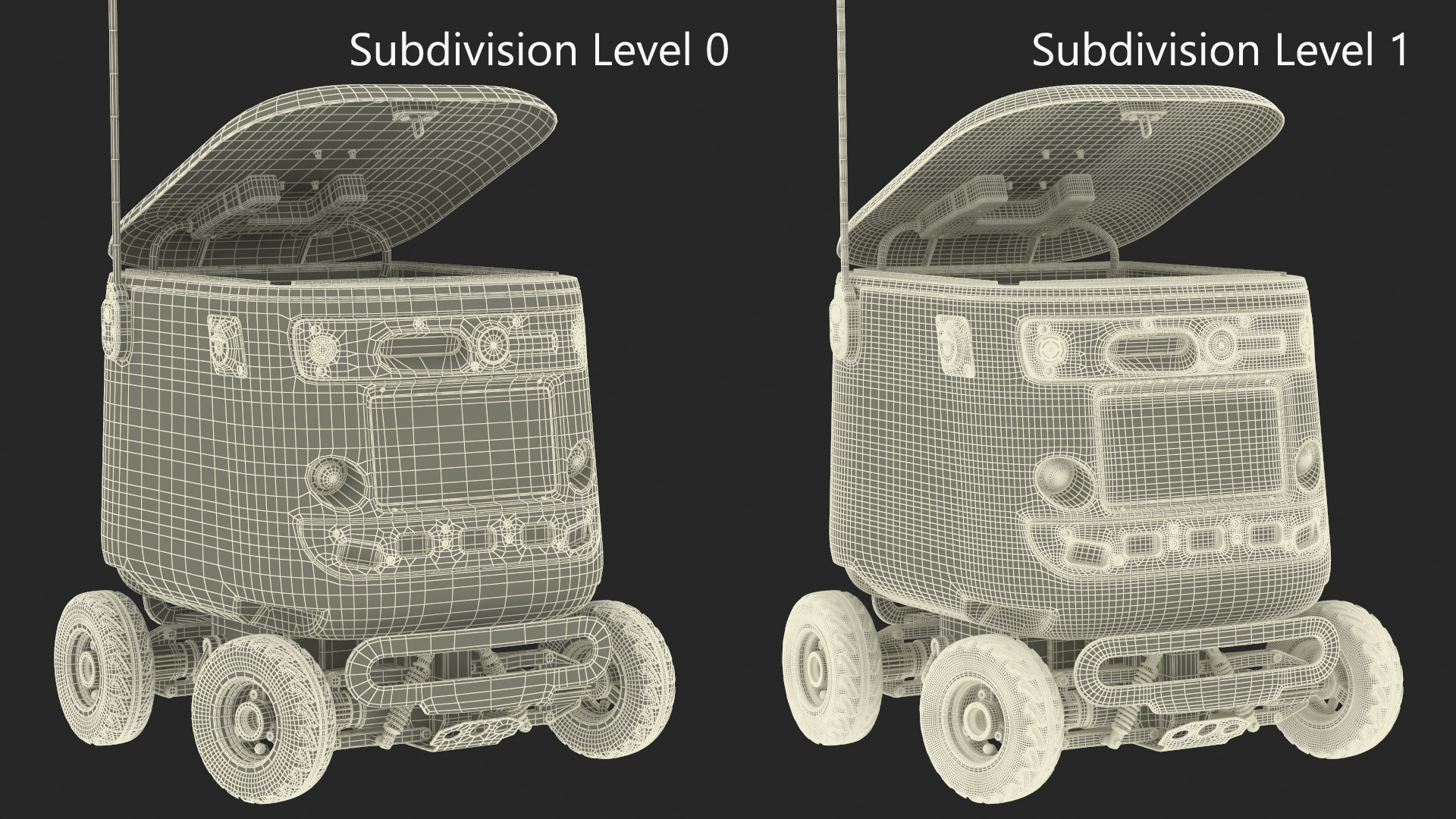 Delivery Robot Kiwibot Blue 3D