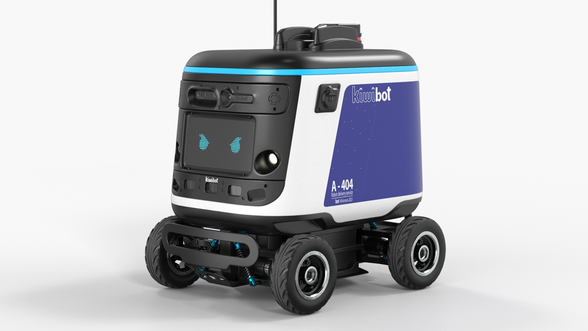 Delivery Robot Kiwibot Blue 3D