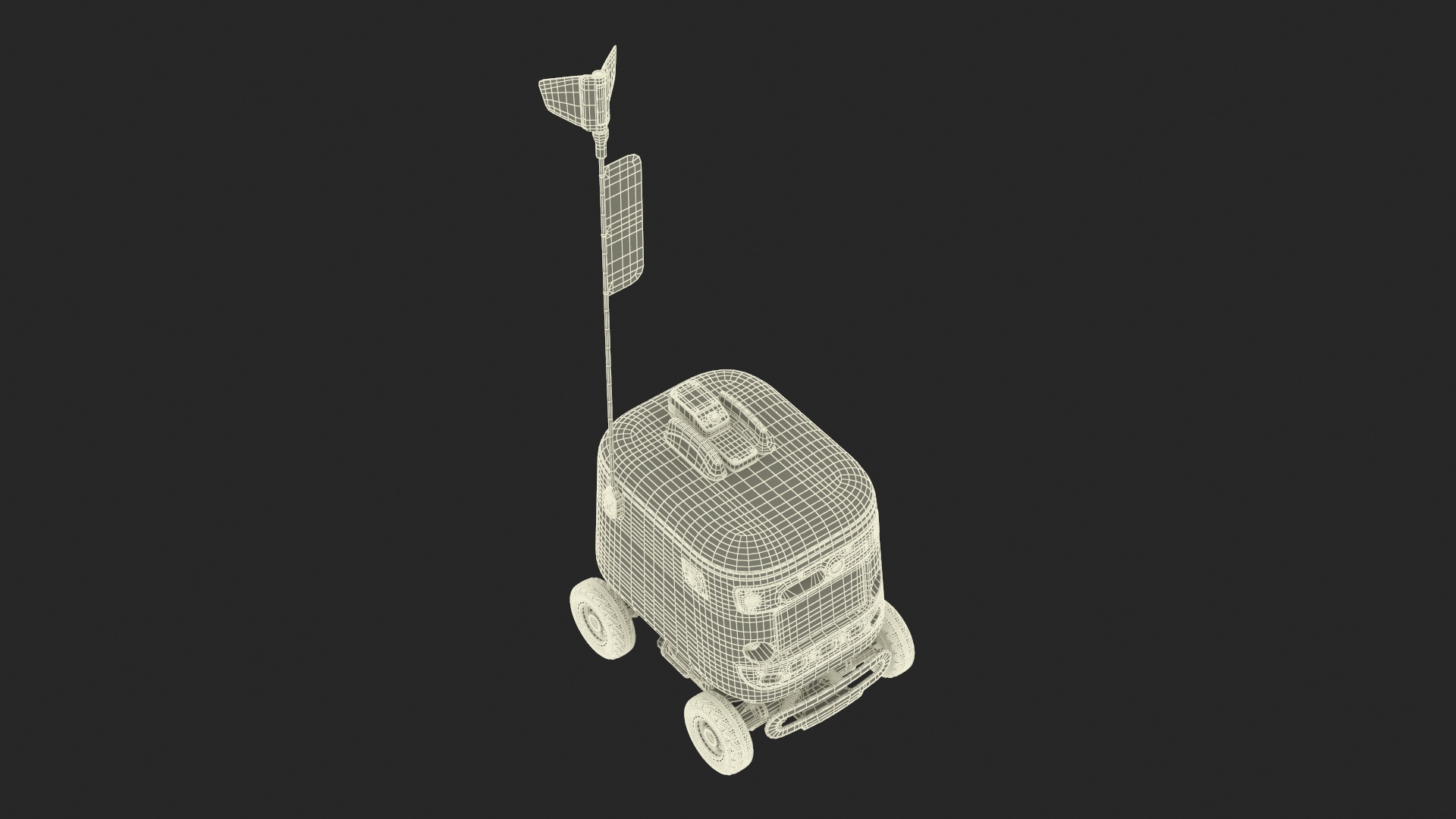 Delivery Robot Kiwibot Blue 3D