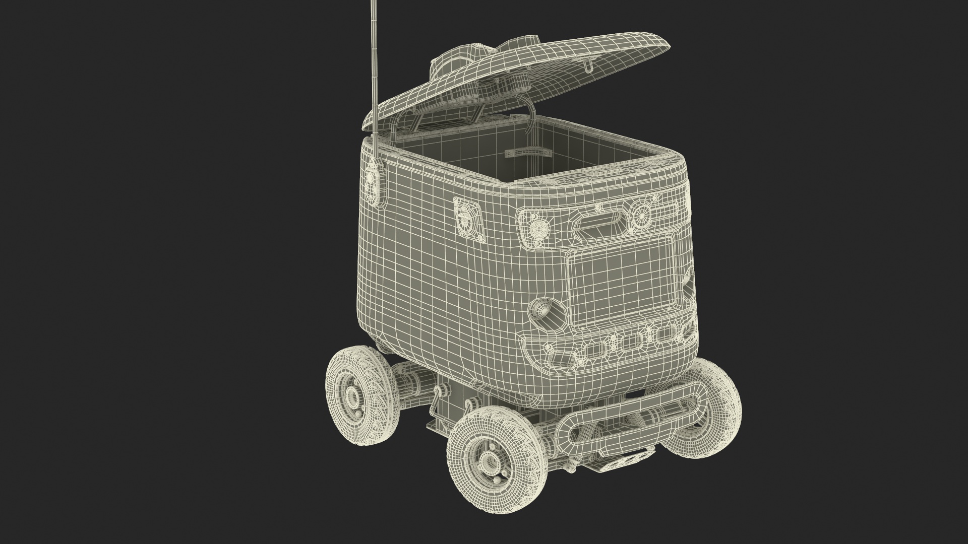 Delivery Robot Kiwibot Blue 3D