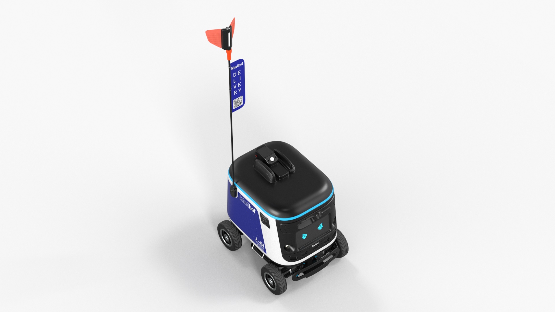Delivery Robot Kiwibot Blue 3D