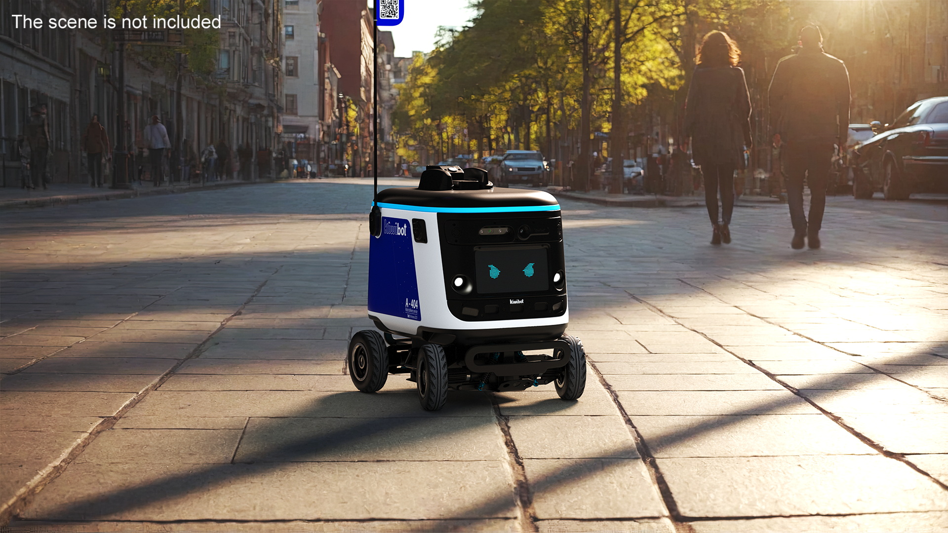 Delivery Robot Kiwibot Blue 3D