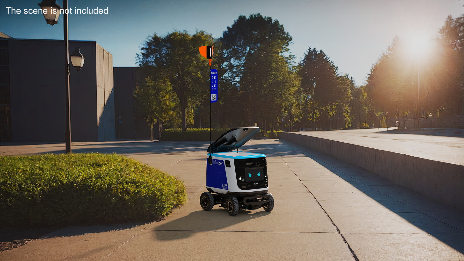 Delivery Robot Kiwibot Blue 3D