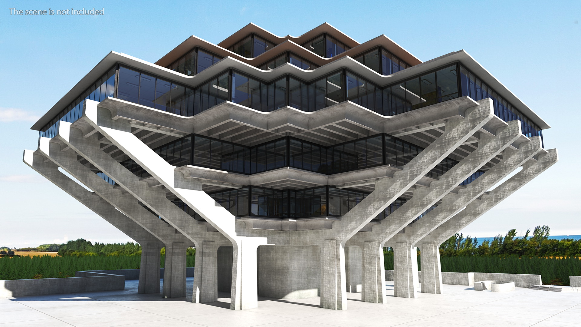 Geisel Library 3D model