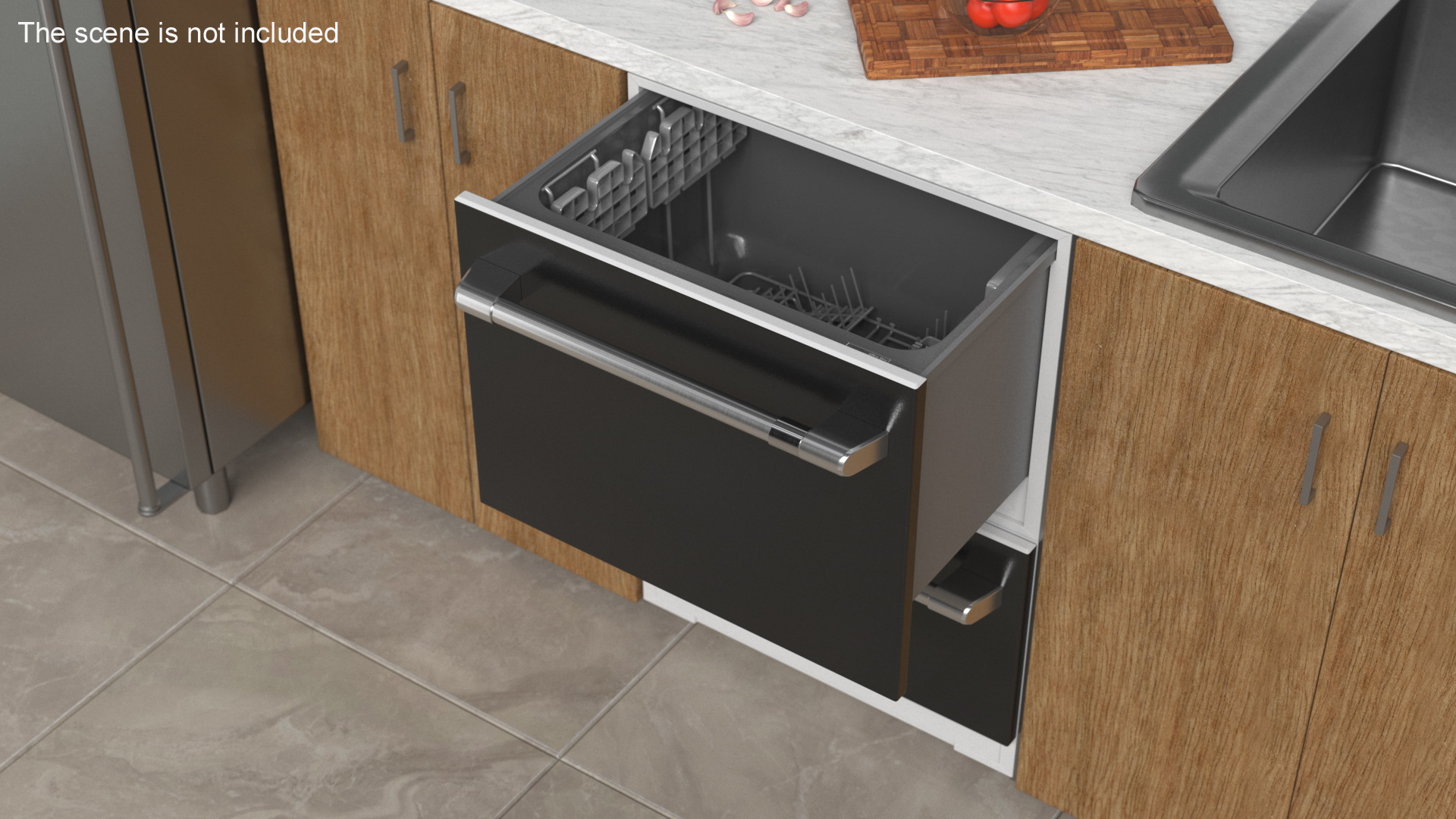 Double Drawer Dishwasher 3D model
