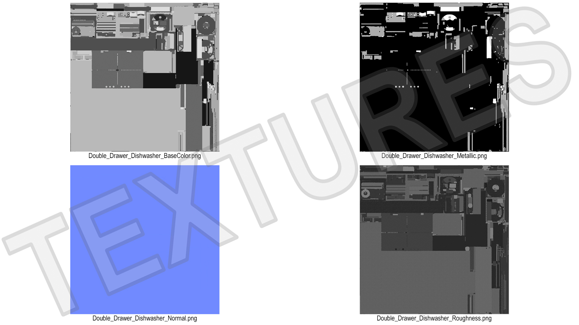 Double Drawer Dishwasher 3D model