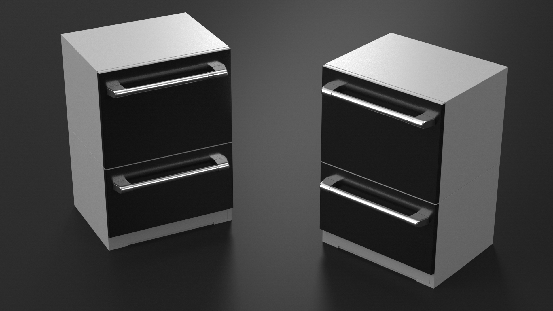 Double Drawer Dishwasher 3D model