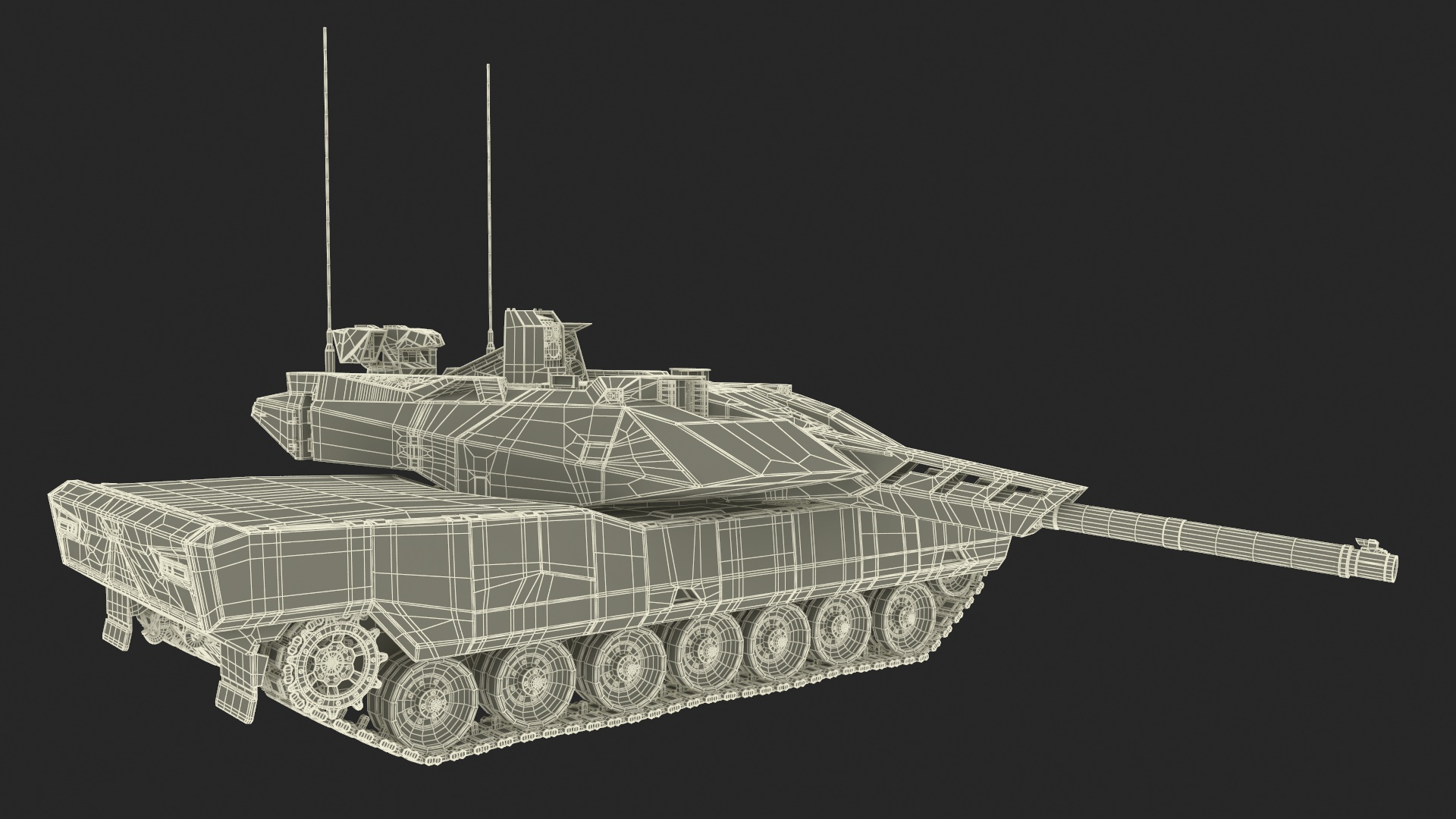 3D Next Gen German MBT Rigged
