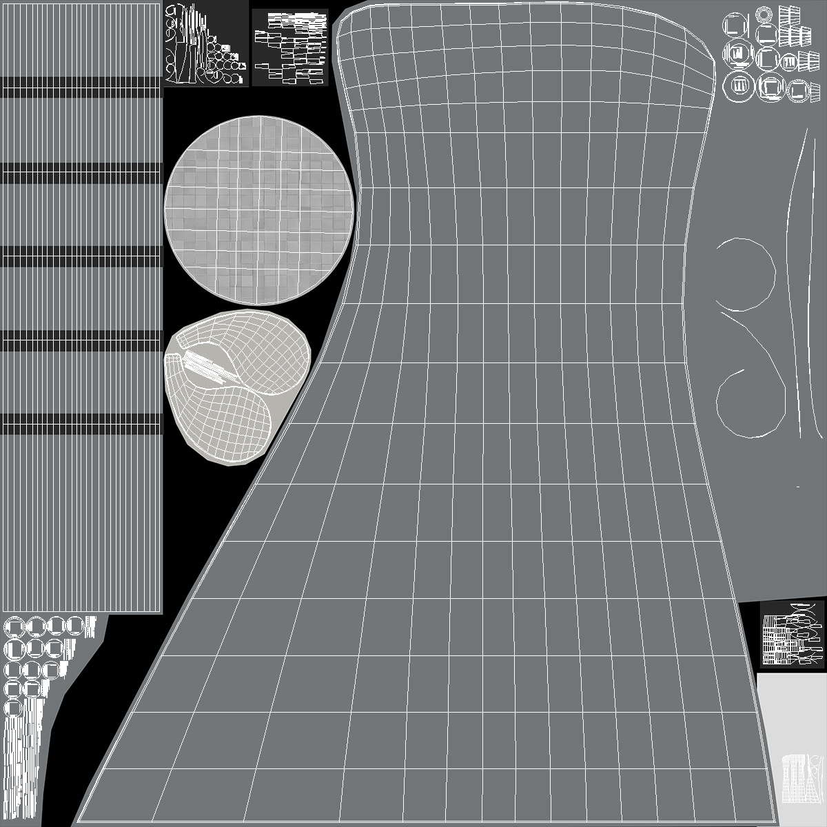 Airport Air Traffic Control Tower with Interior 3D