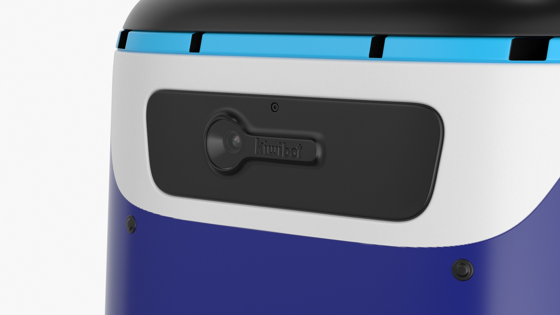 3D Kiwibot Delivery Robot Blue Off Rigged model