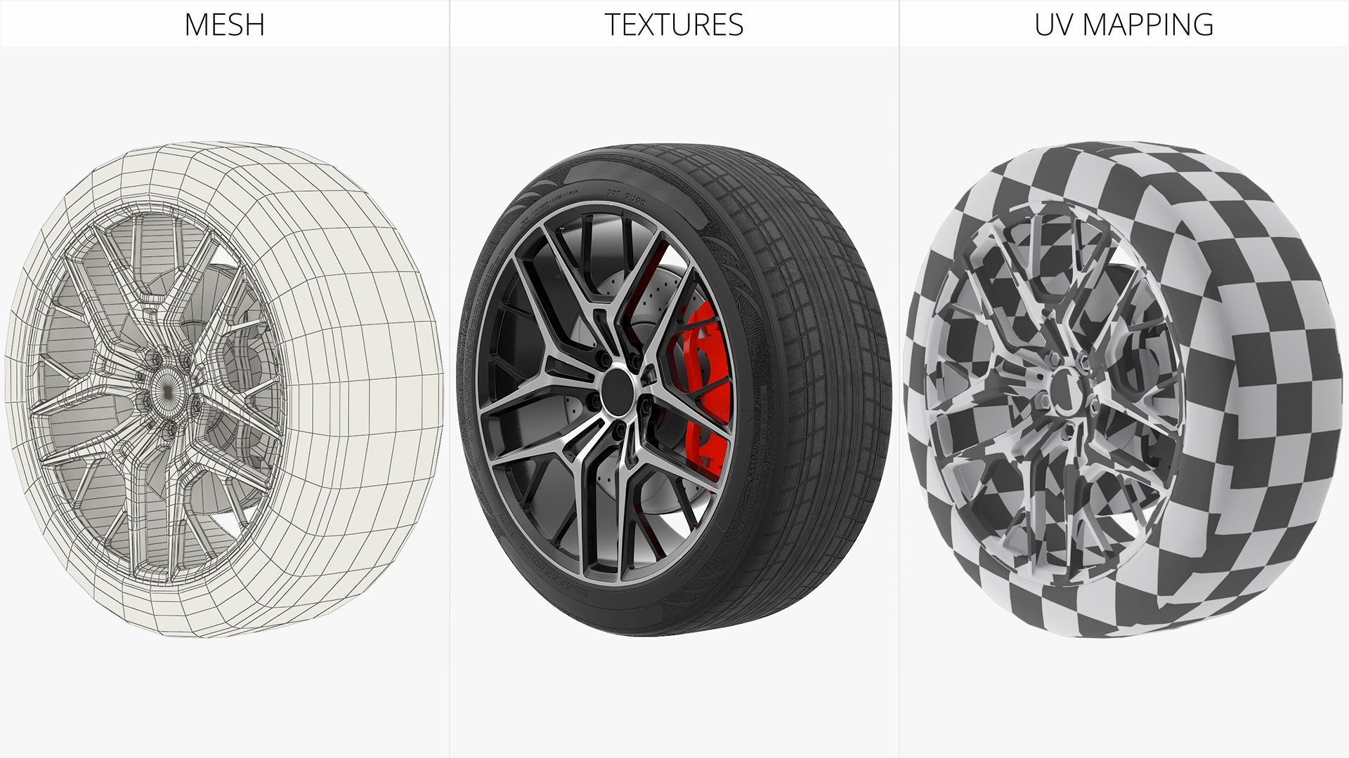 Modern Car Alloy Rim Multi Spoke Silver - view 6