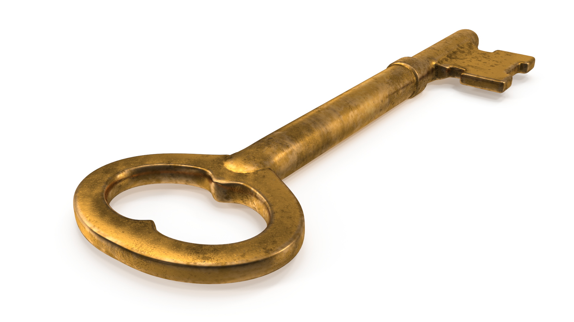 3D model Vintage Skeleton Key Gold