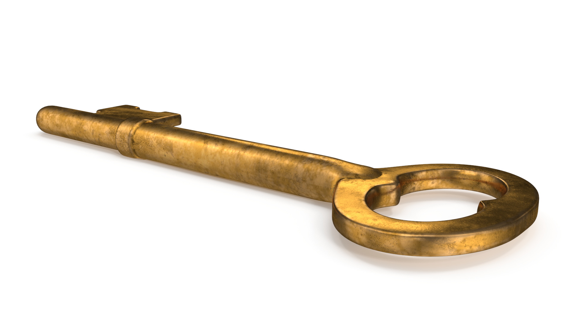 3D model Vintage Skeleton Key Gold