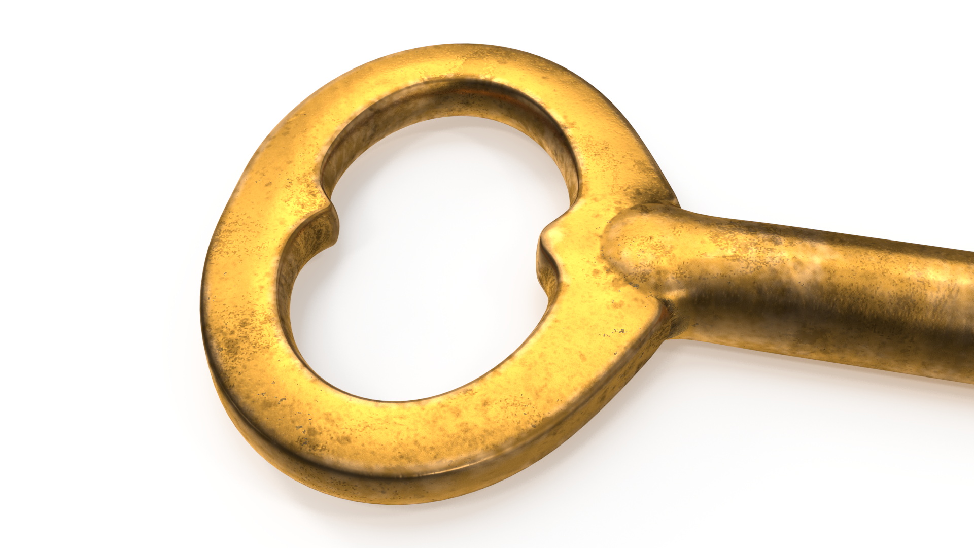 3D model Vintage Skeleton Key Gold